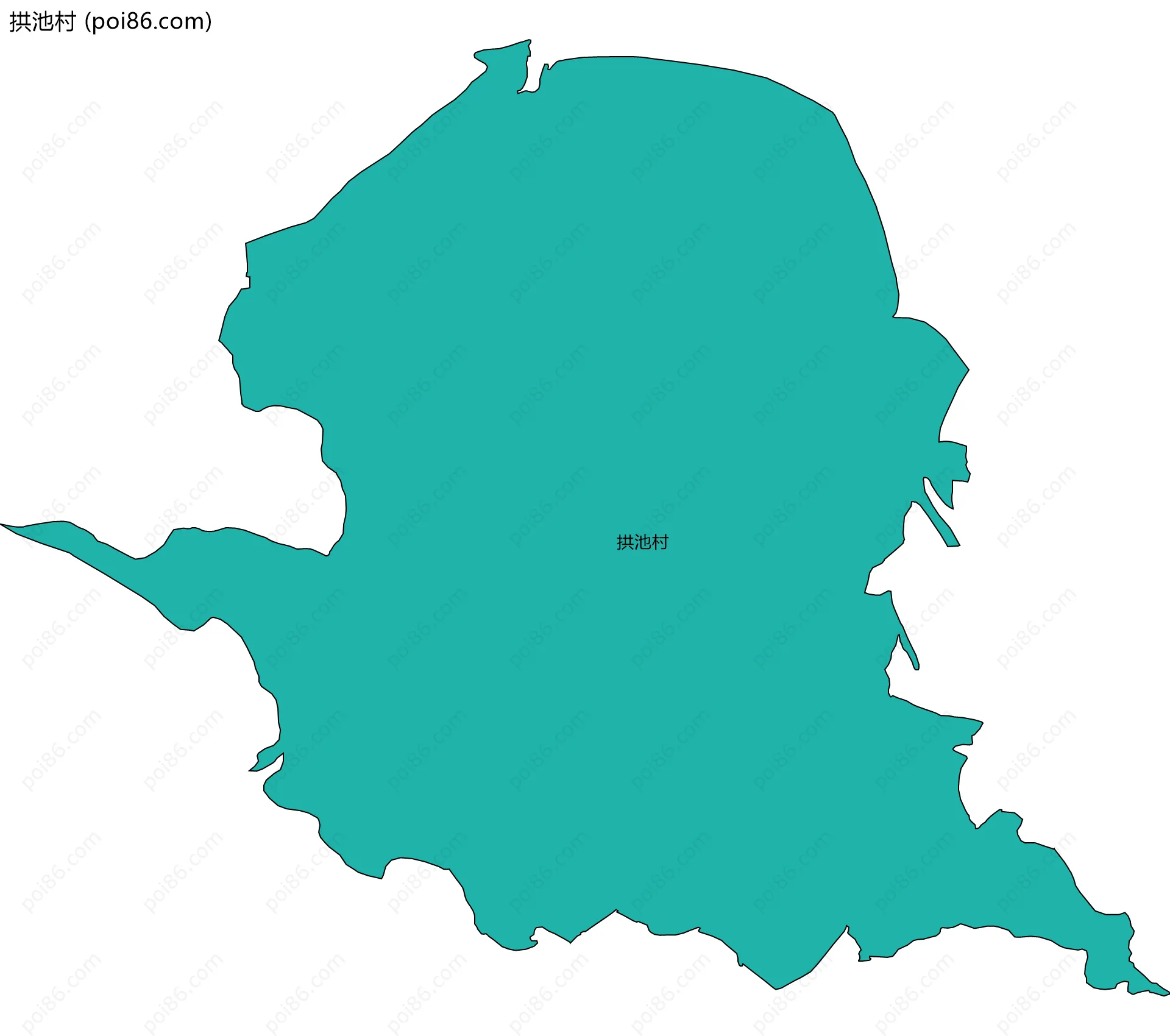 拱池村边界地图