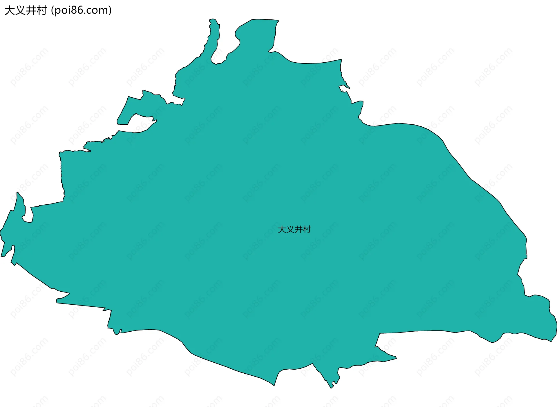 大义井村边界地图