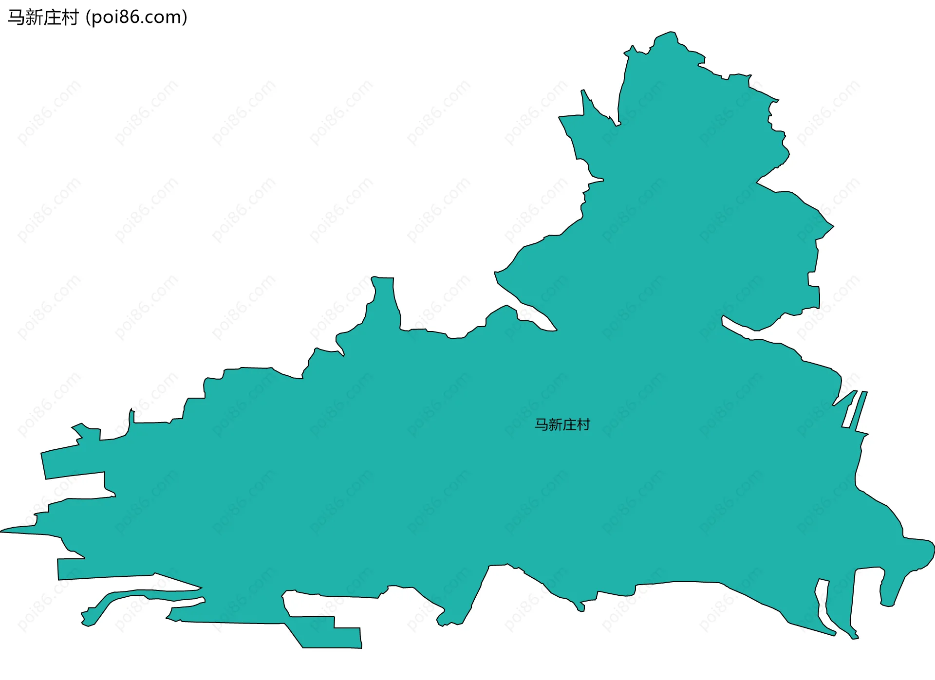 马新庄村边界地图