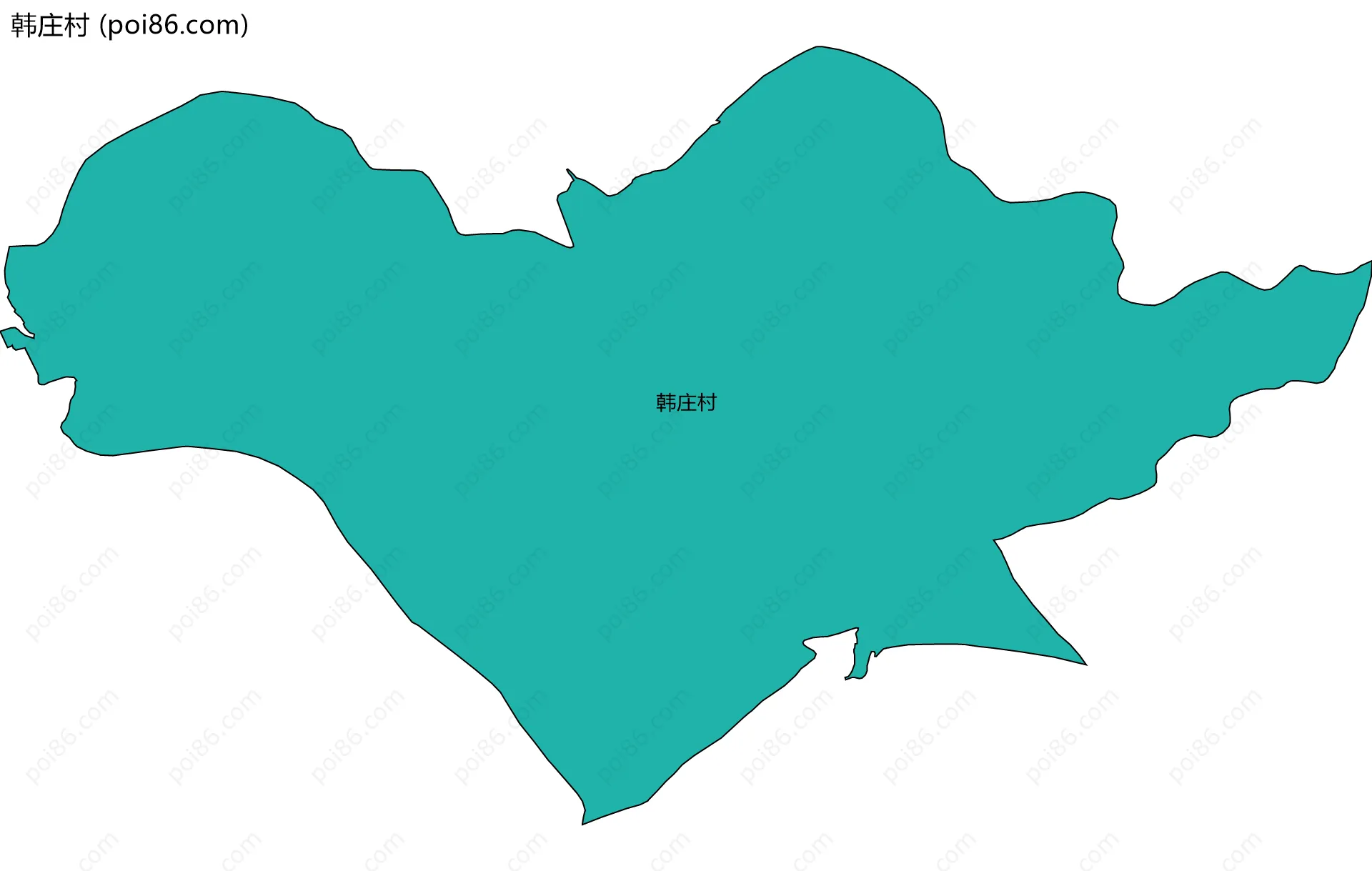 韩庄村边界地图