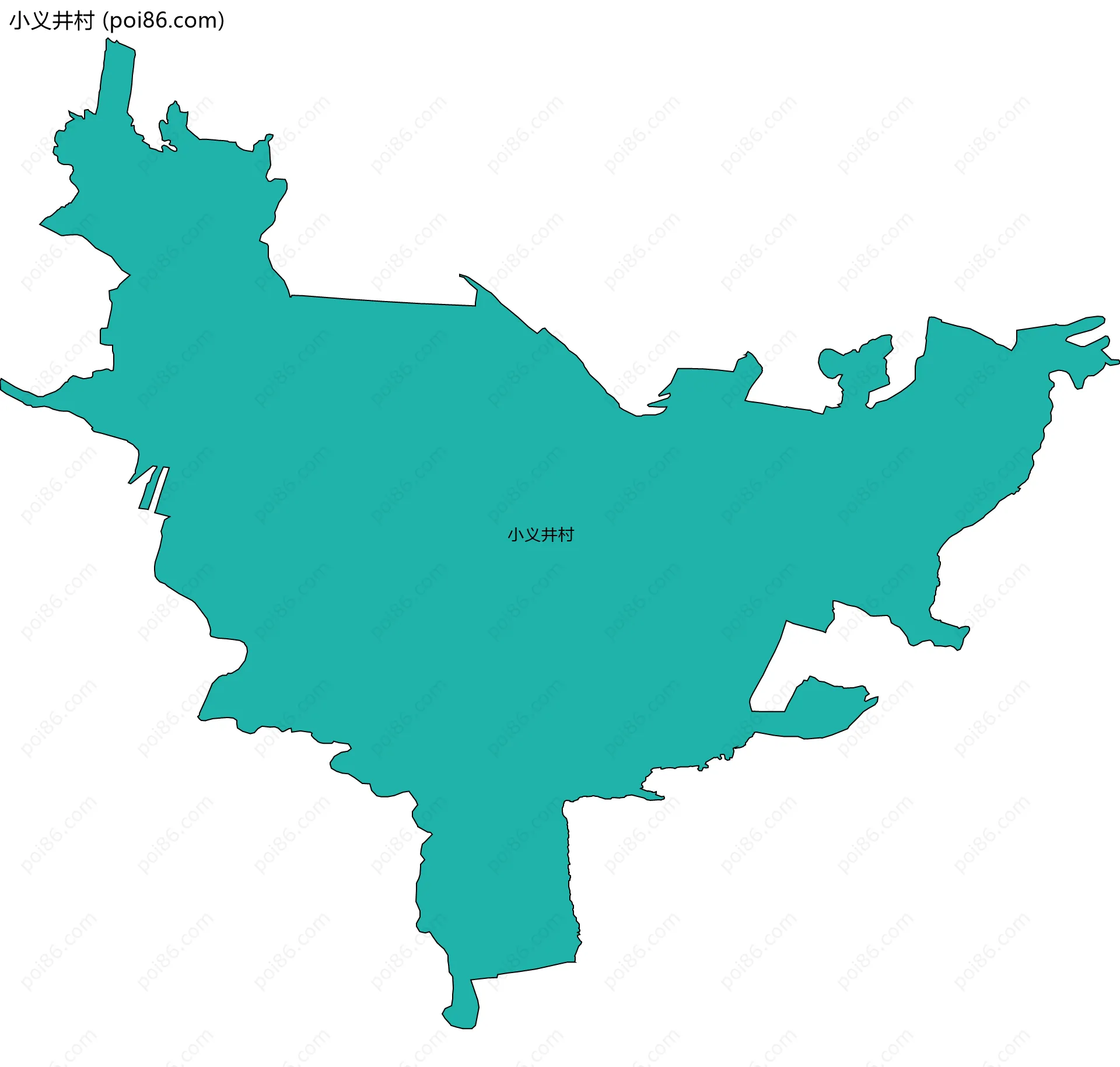小义井村边界地图