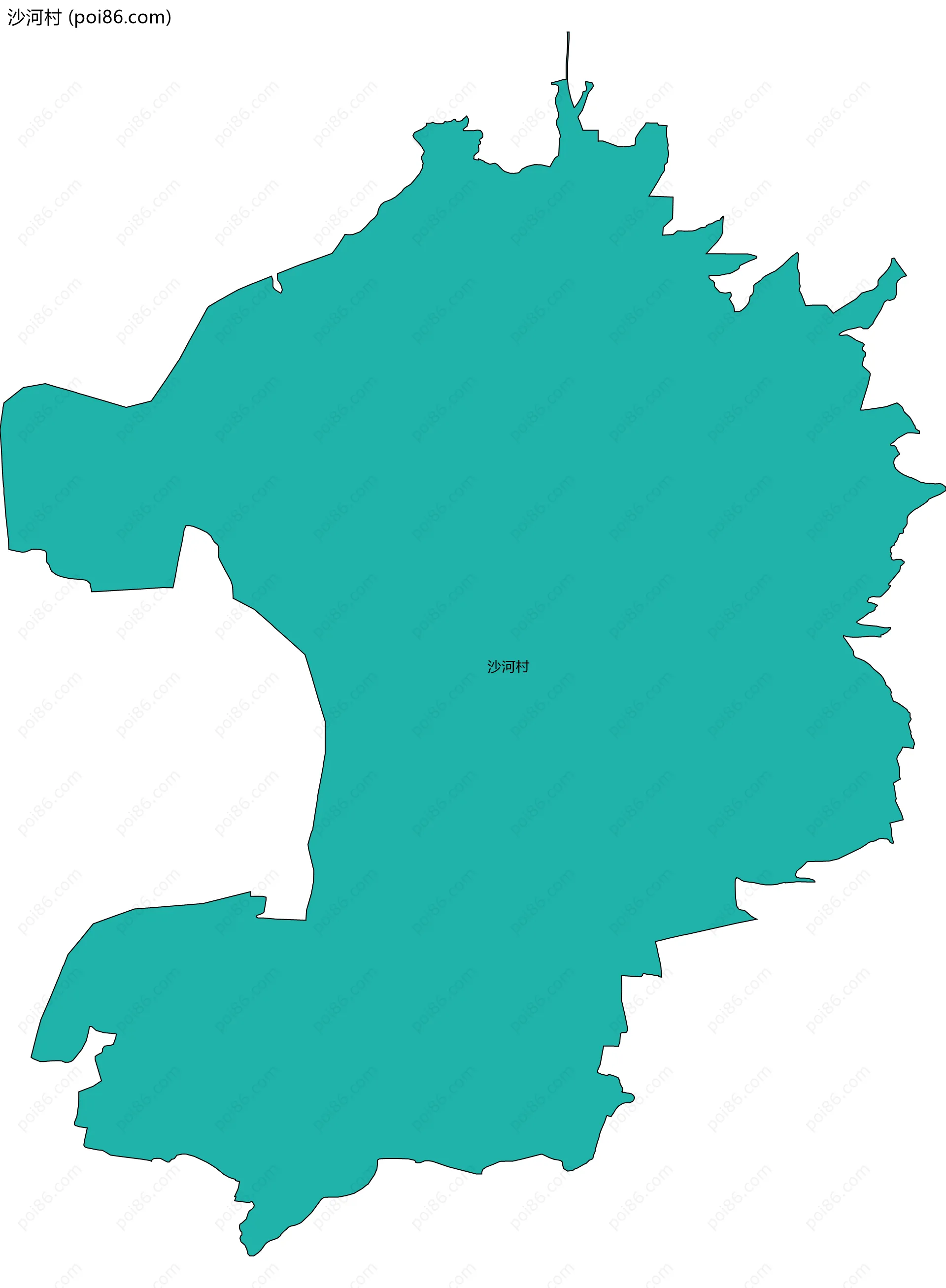 沙河村边界地图