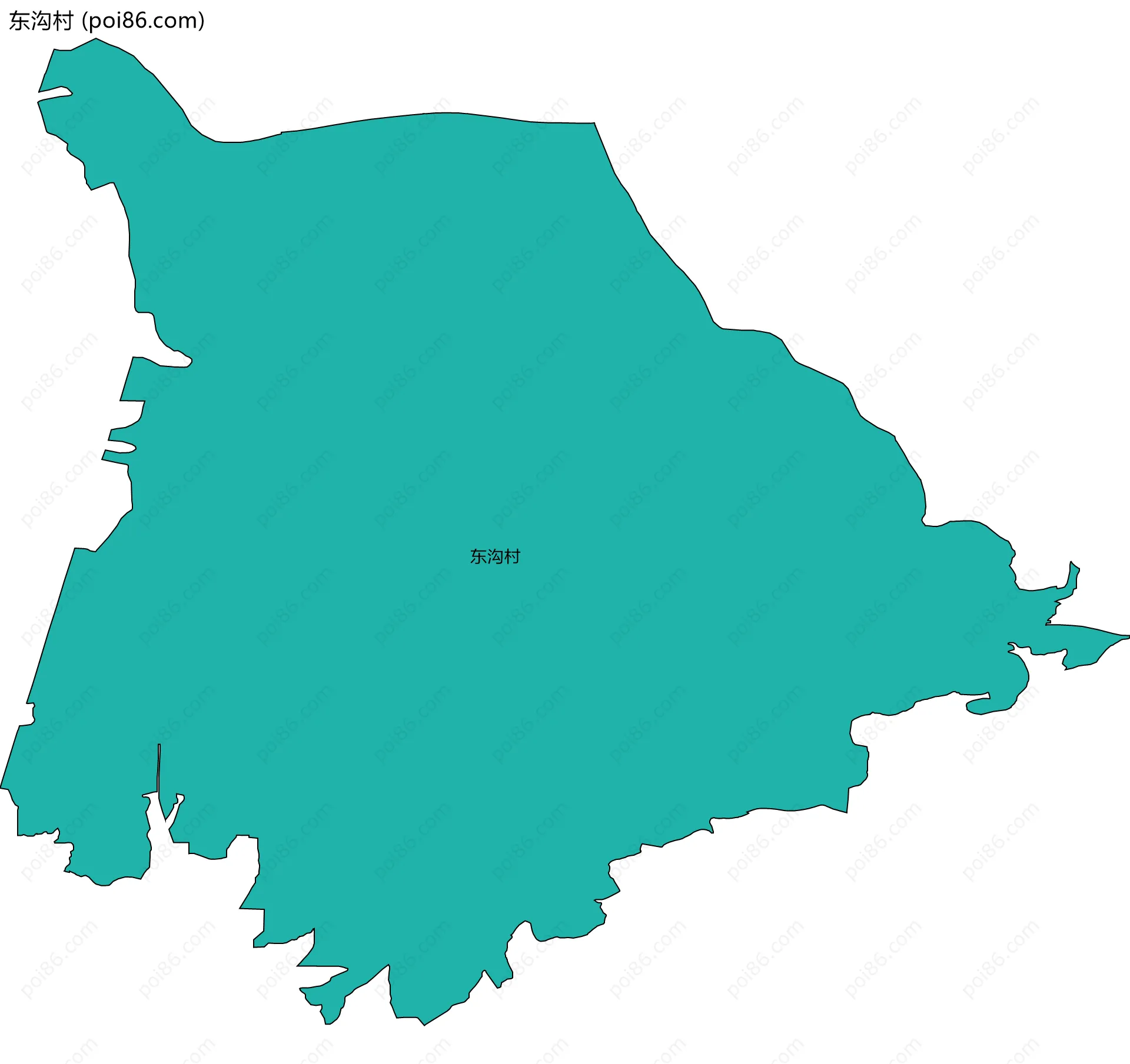 东沟村边界地图