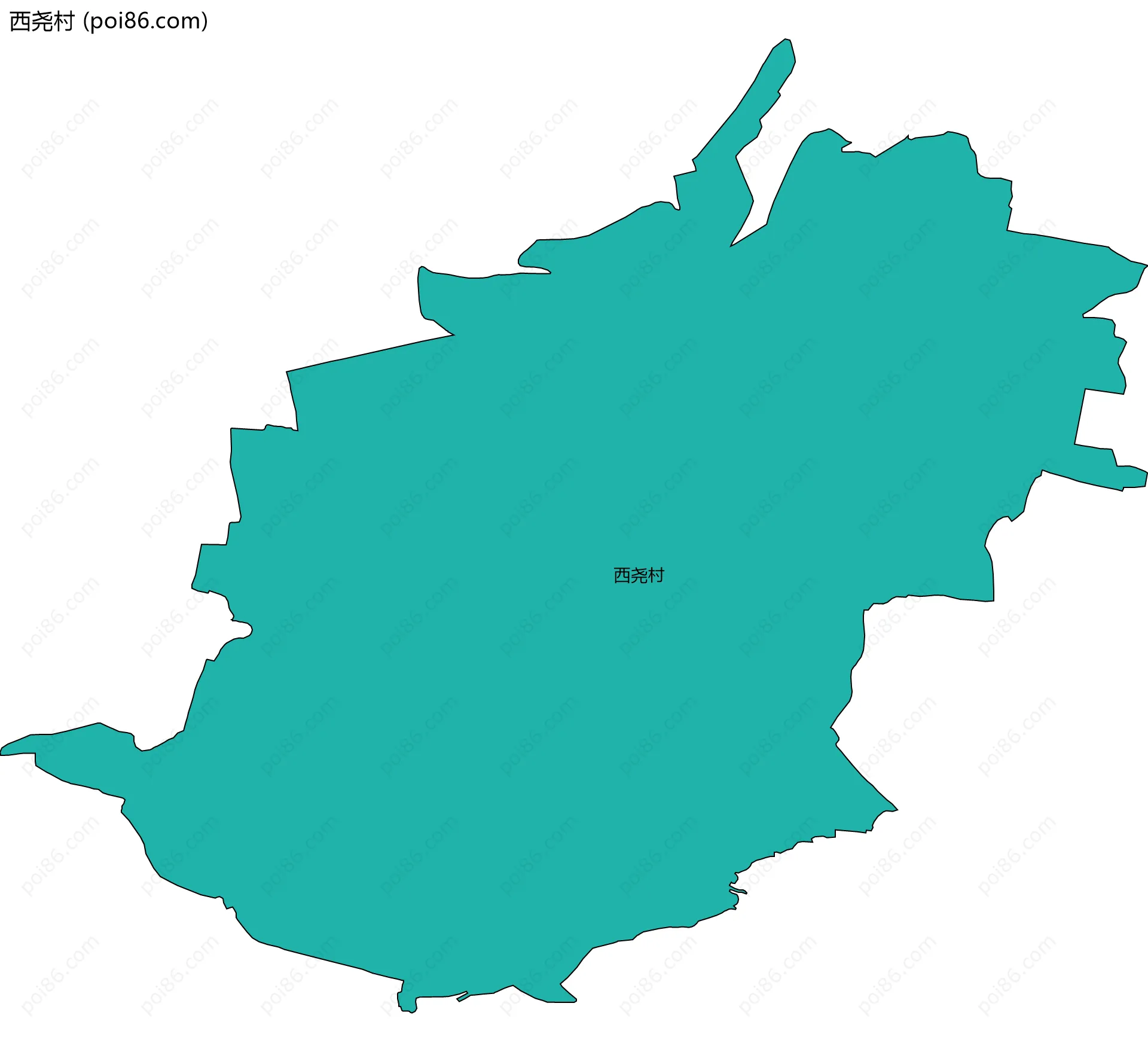 西尧村边界地图