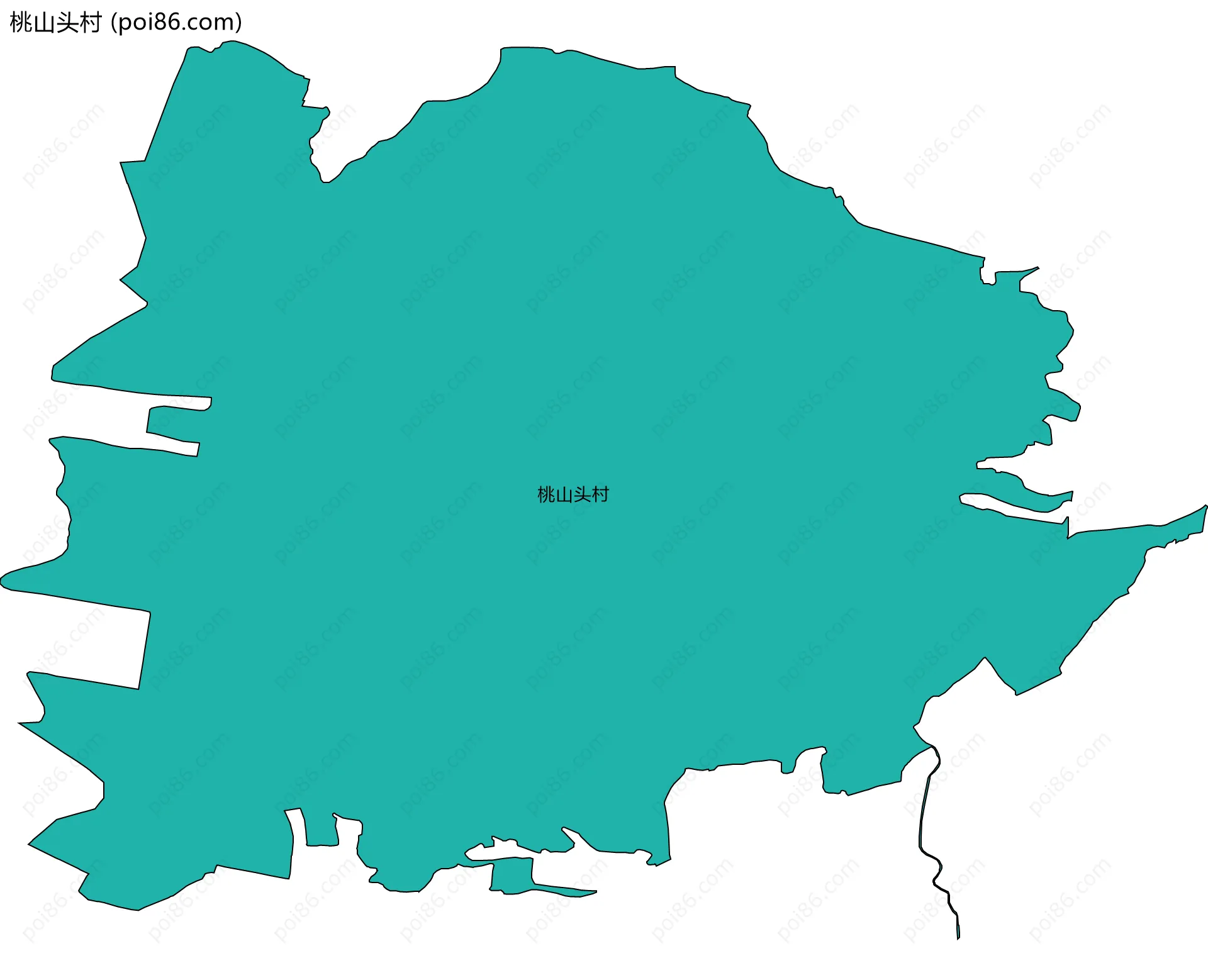 桃山头村边界地图