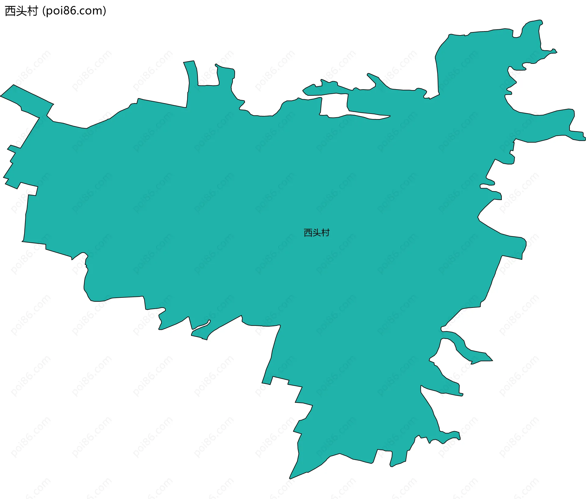 西头村边界地图