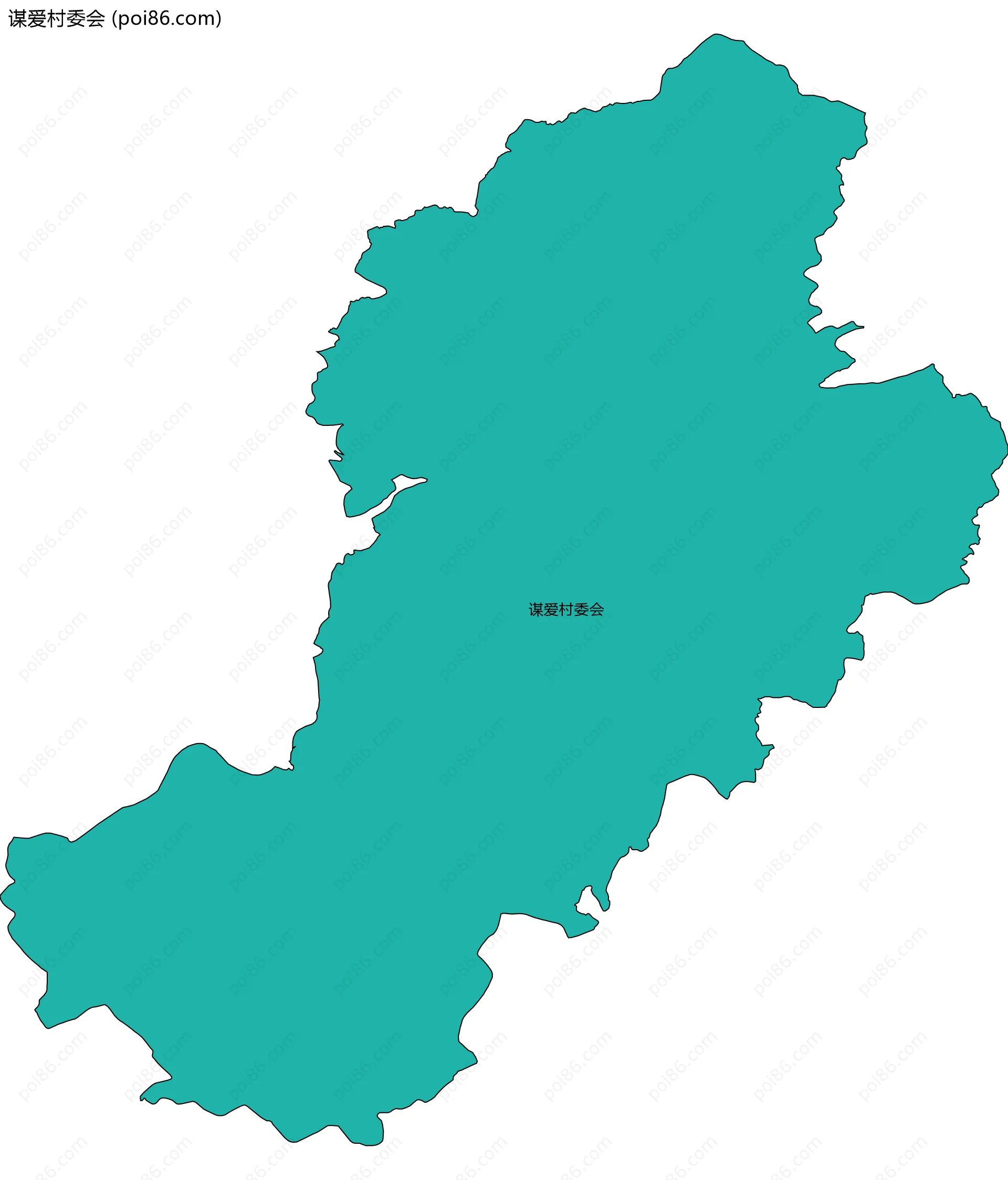谋爱村委会边界地图