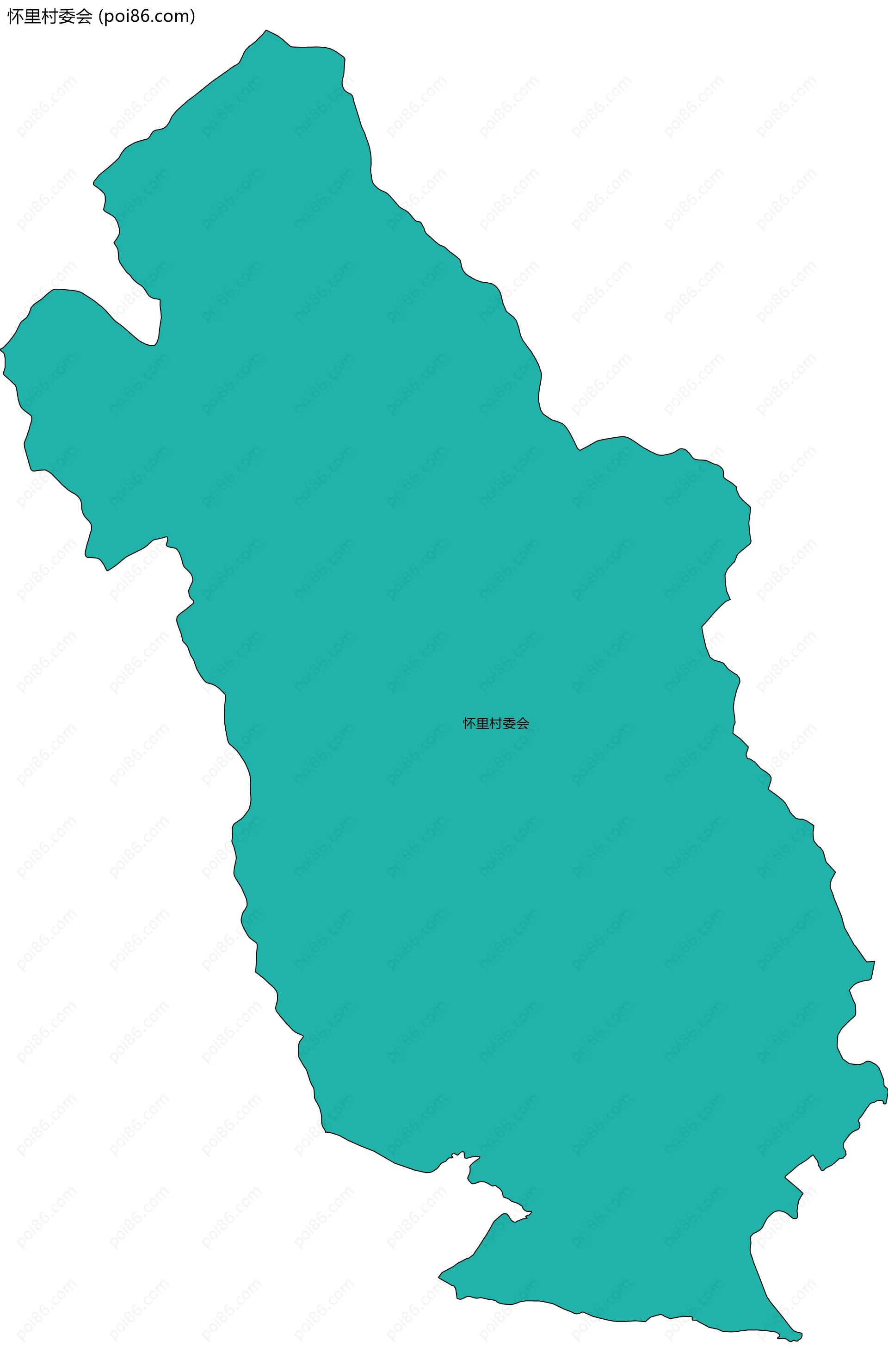 怀里村委会边界地图