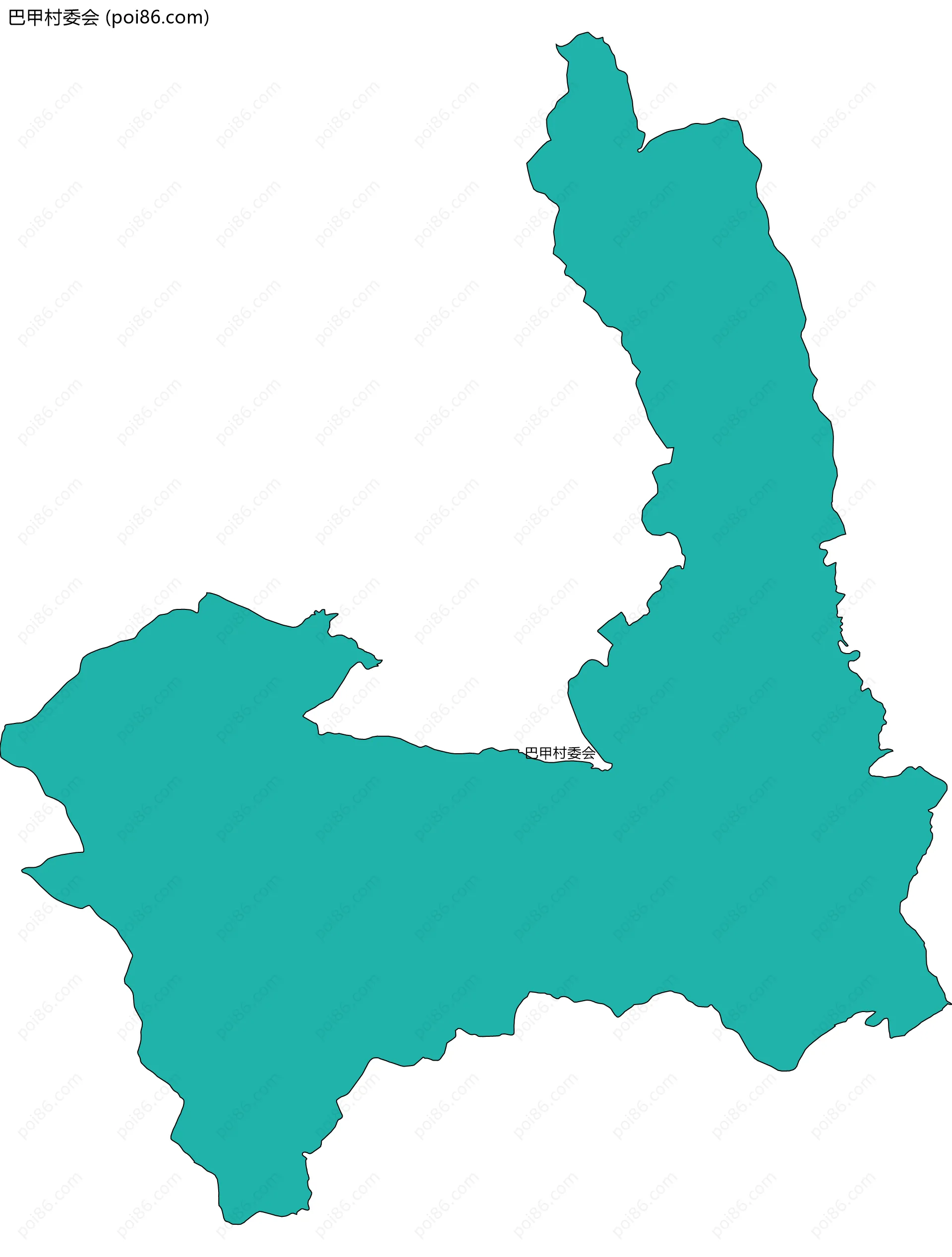 巴甲村委会边界地图
