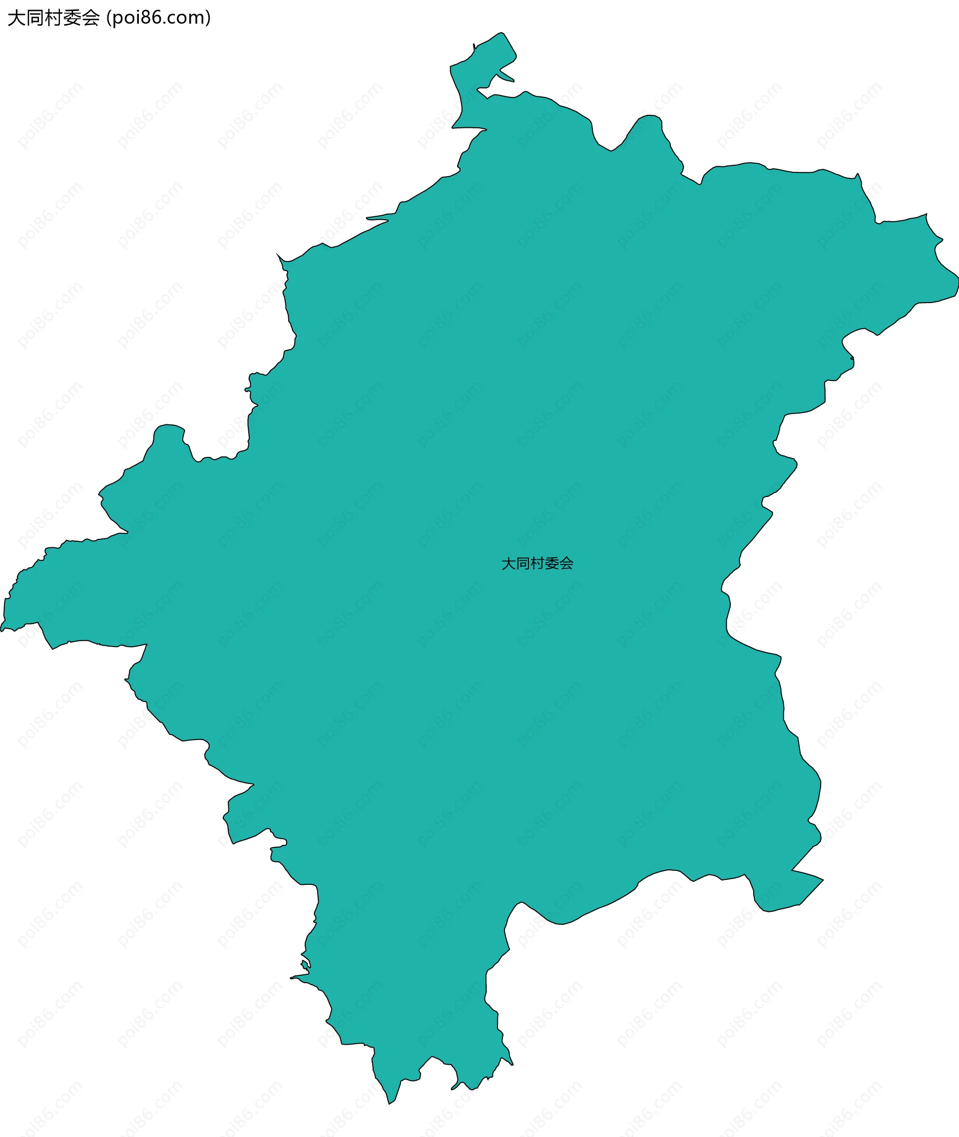 大同村委会边界地图