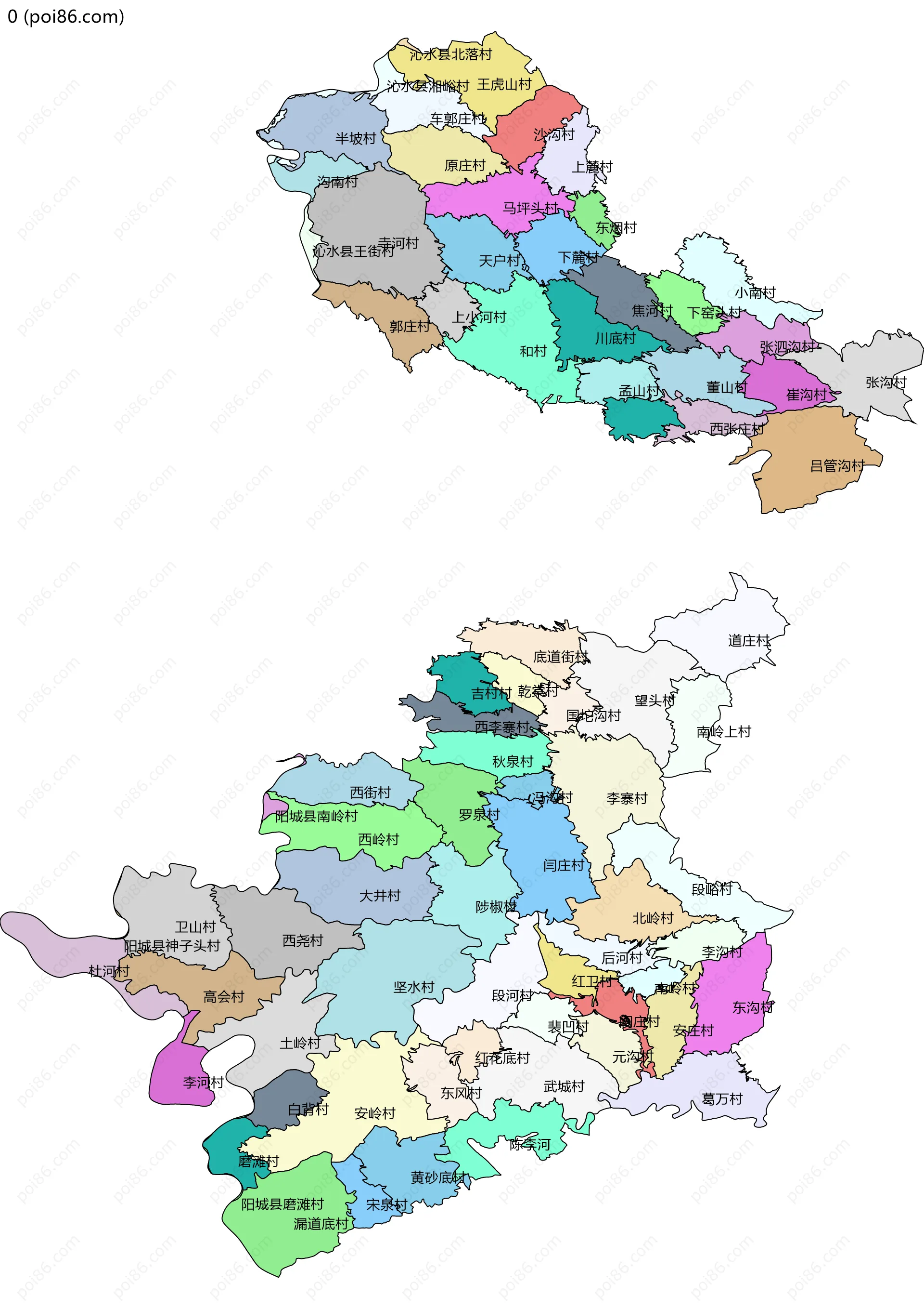 0边界地图(五级行政区划)