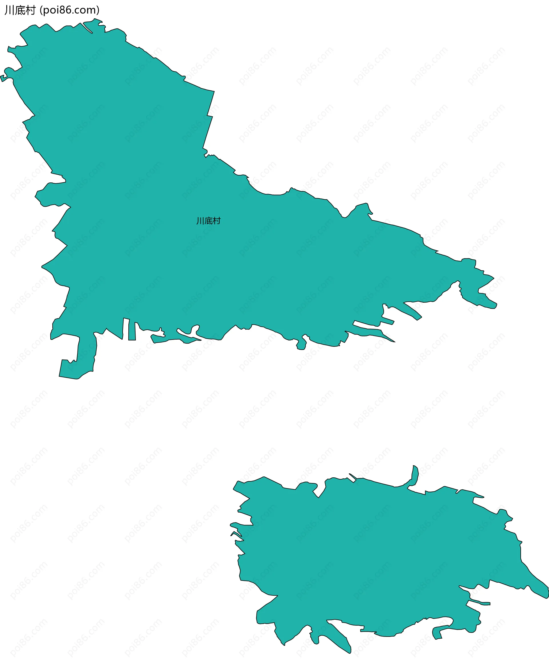 川底村边界地图