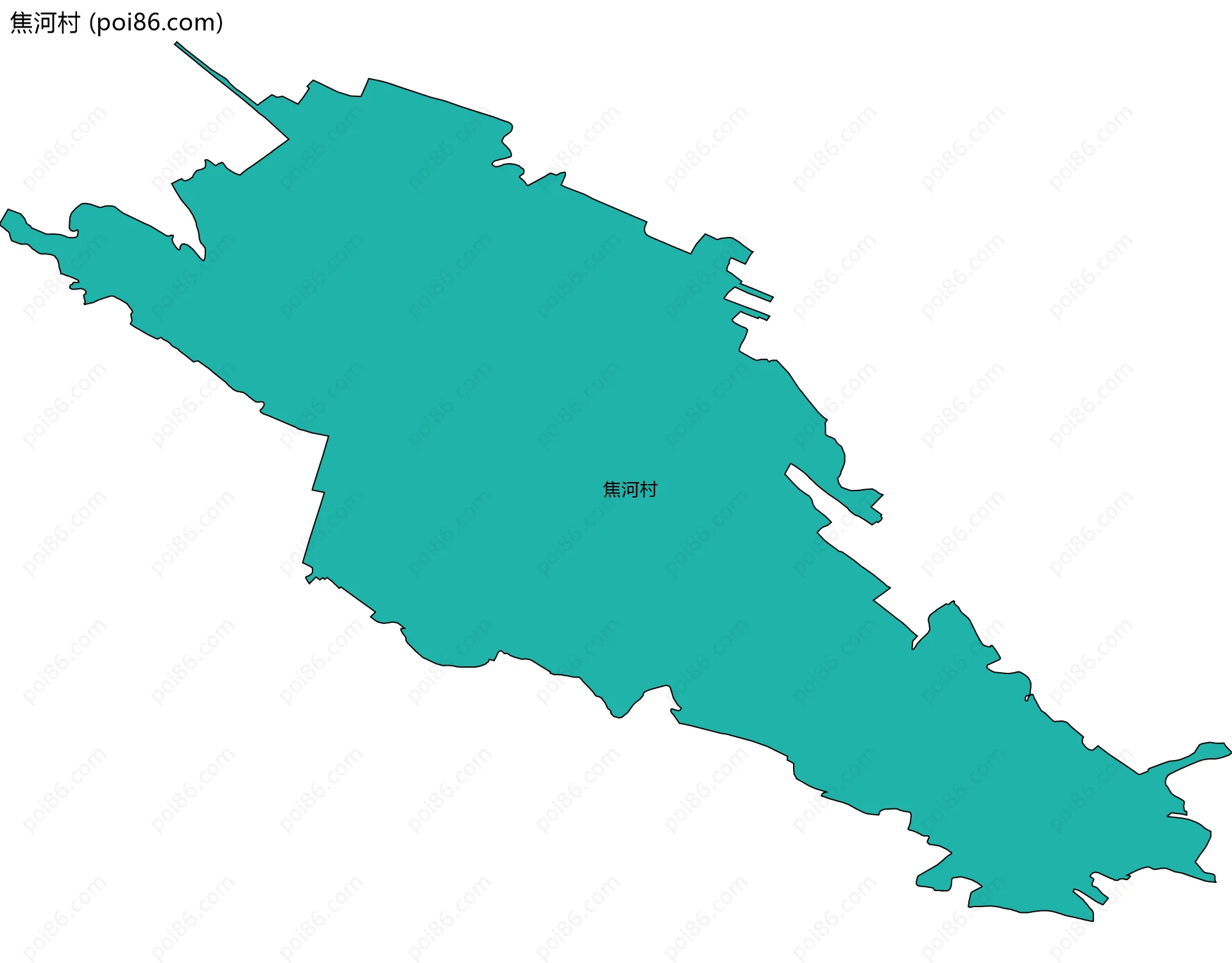焦河村边界地图
