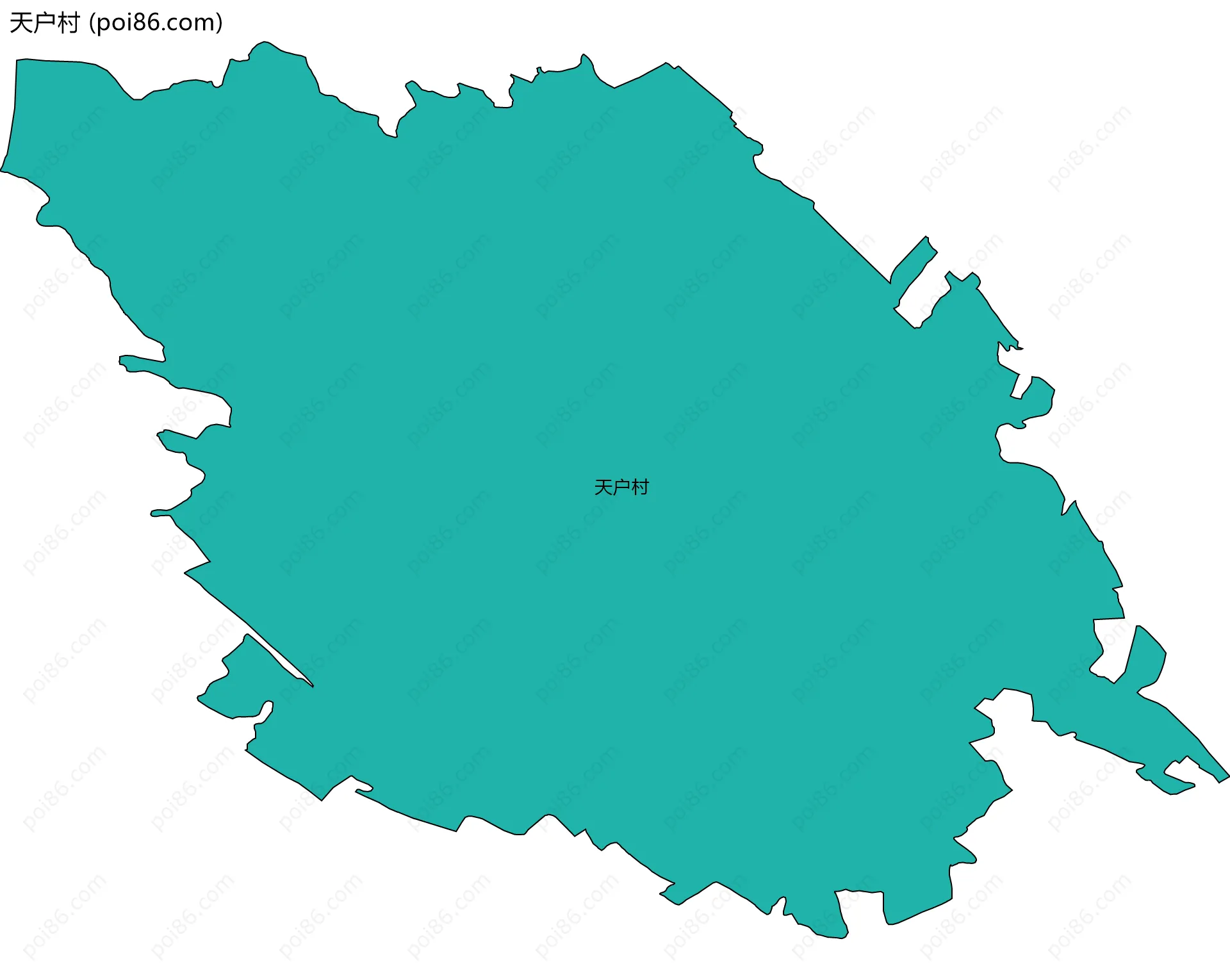 天户村边界地图