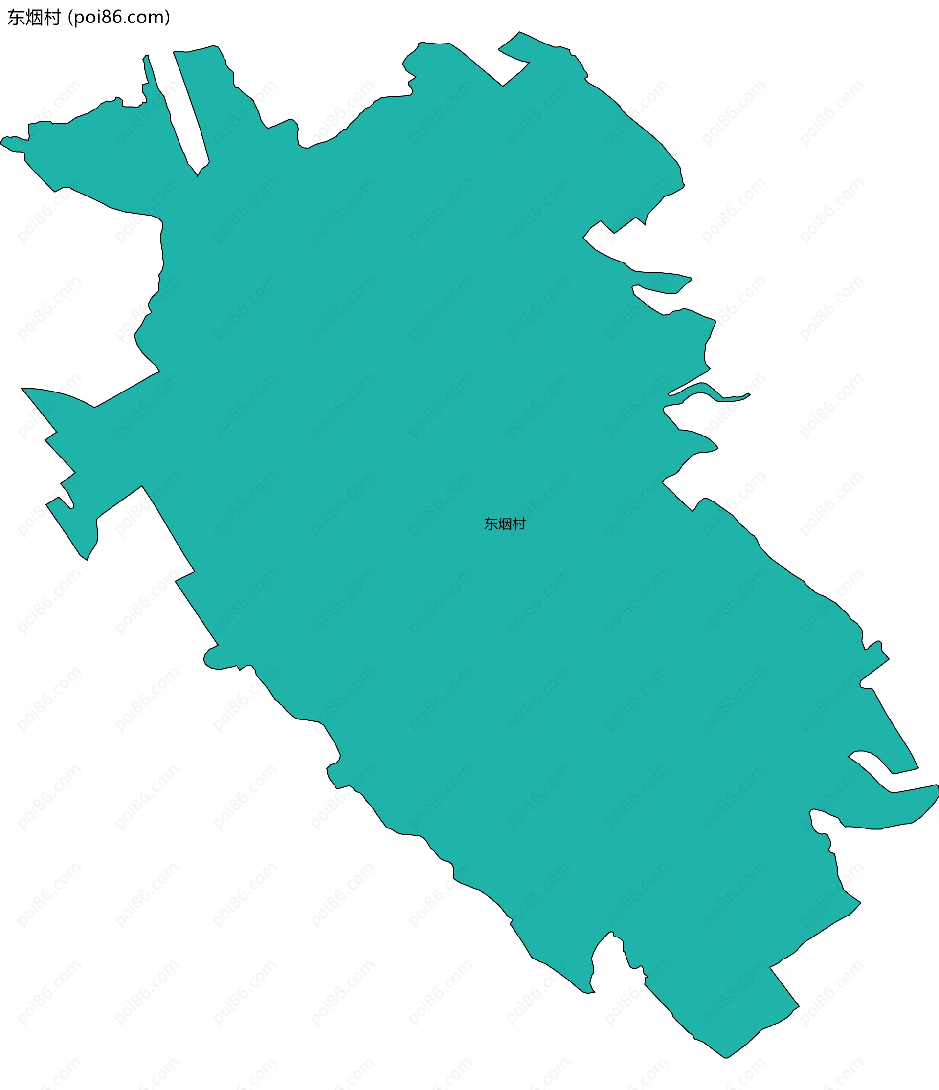 东烟村边界地图