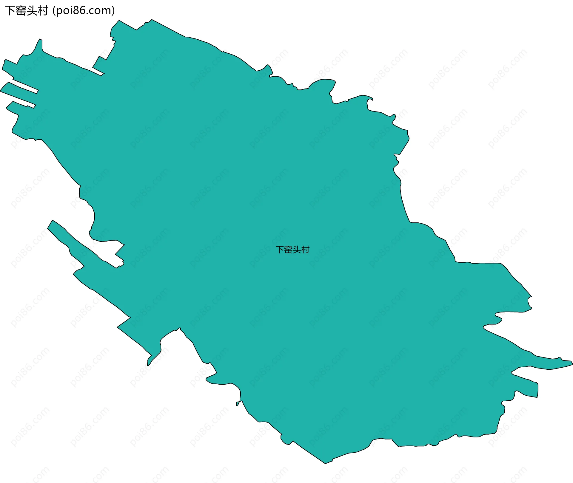 下窑头村边界地图