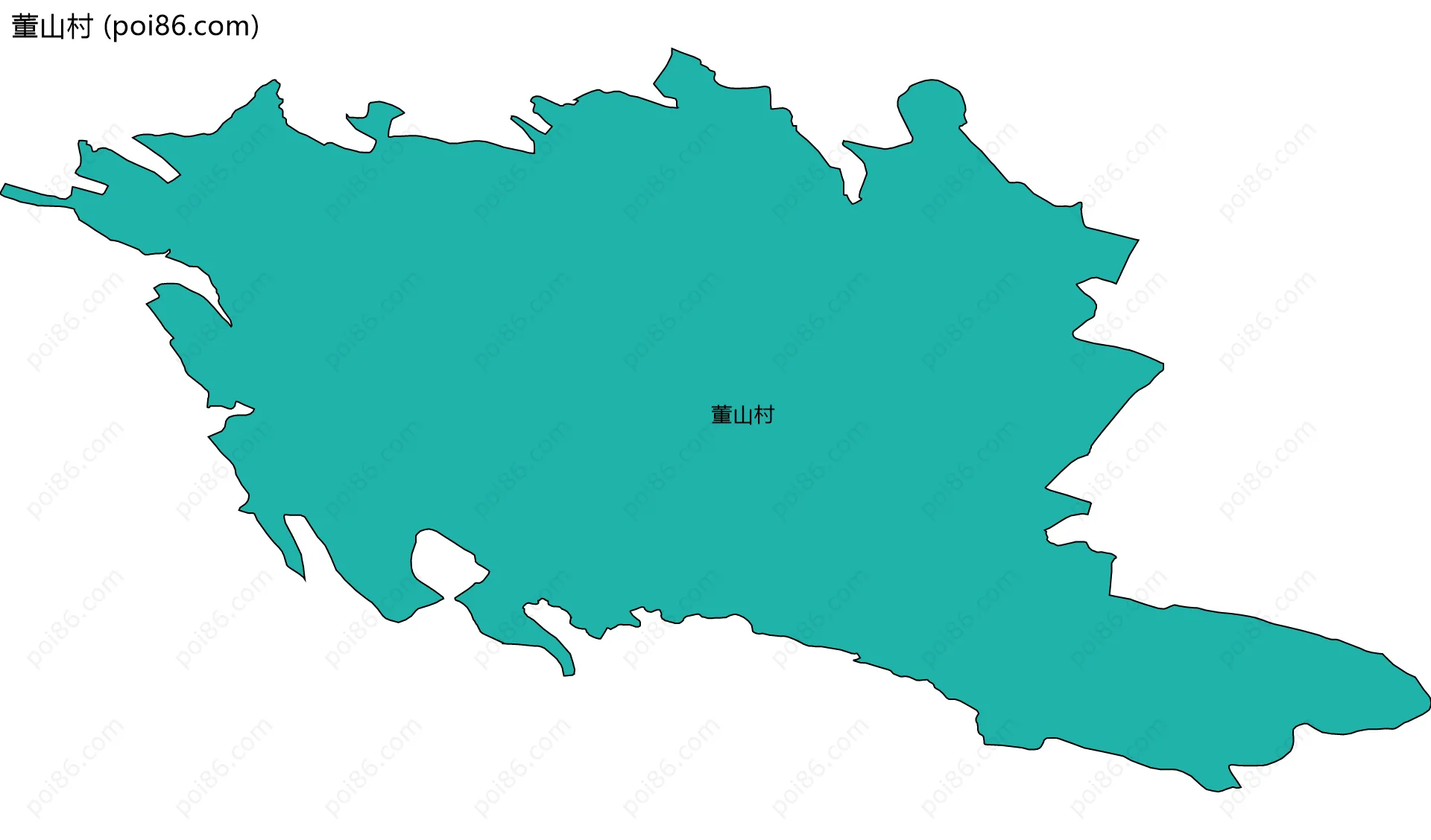 董山村边界地图