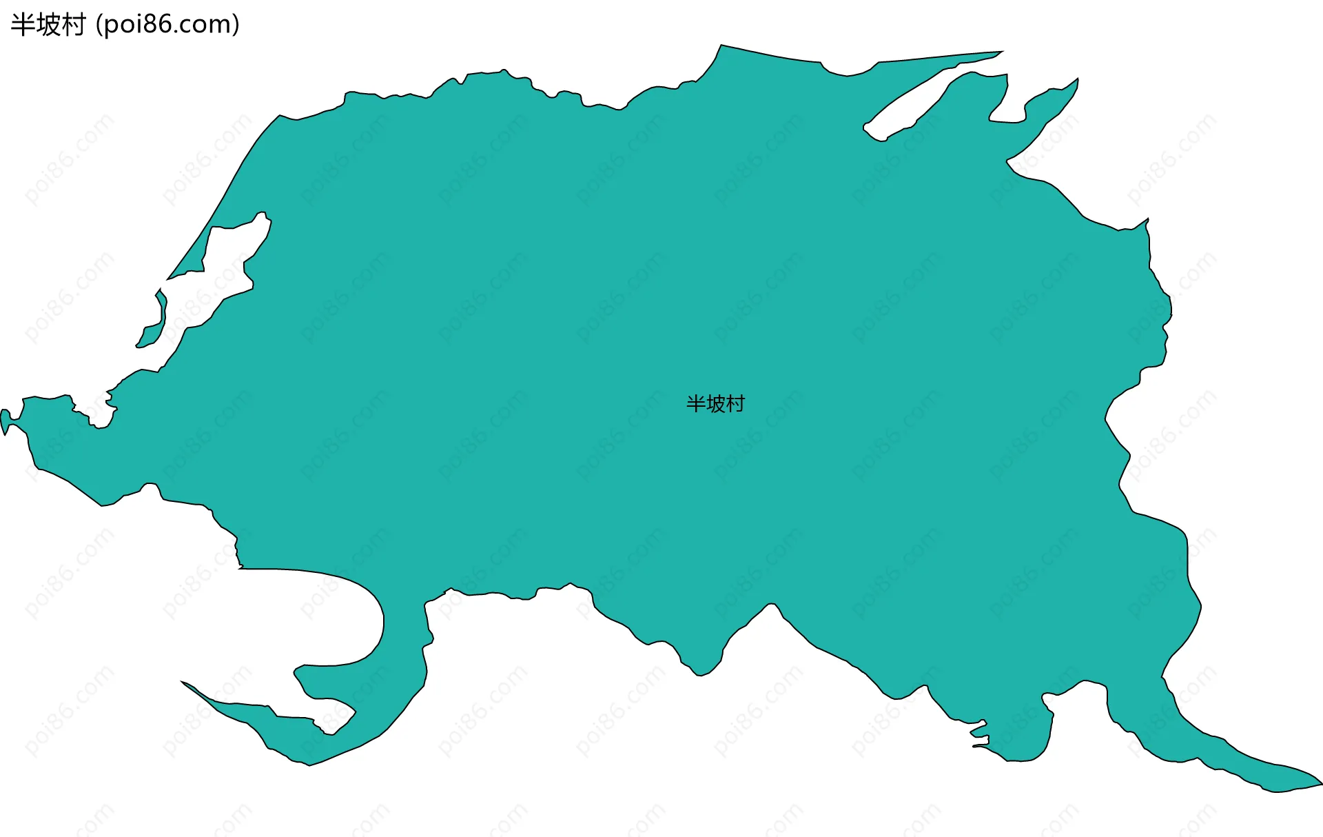 半坡村边界地图