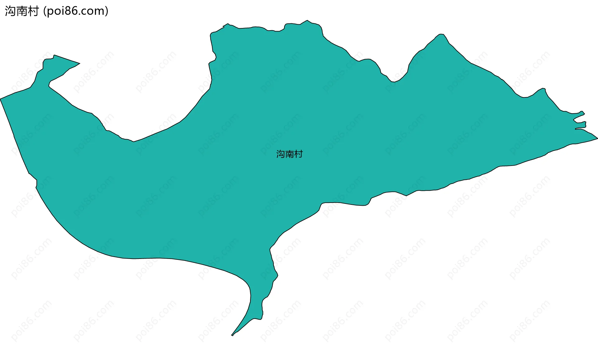 沟南村边界地图