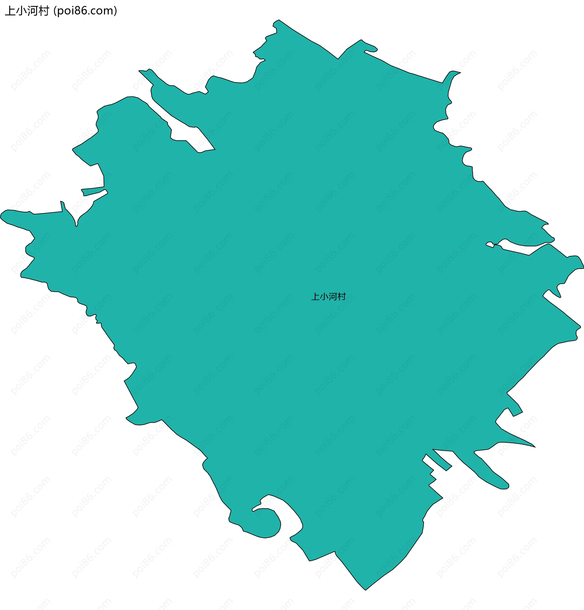 上小河村边界地图