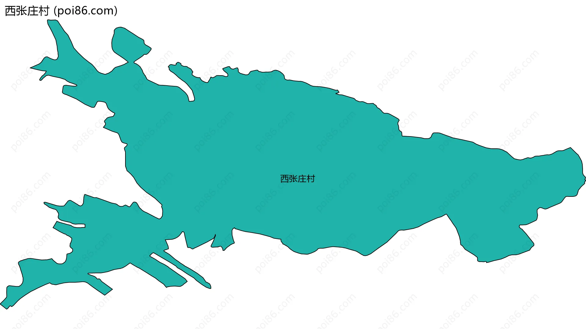 西张庄村边界地图