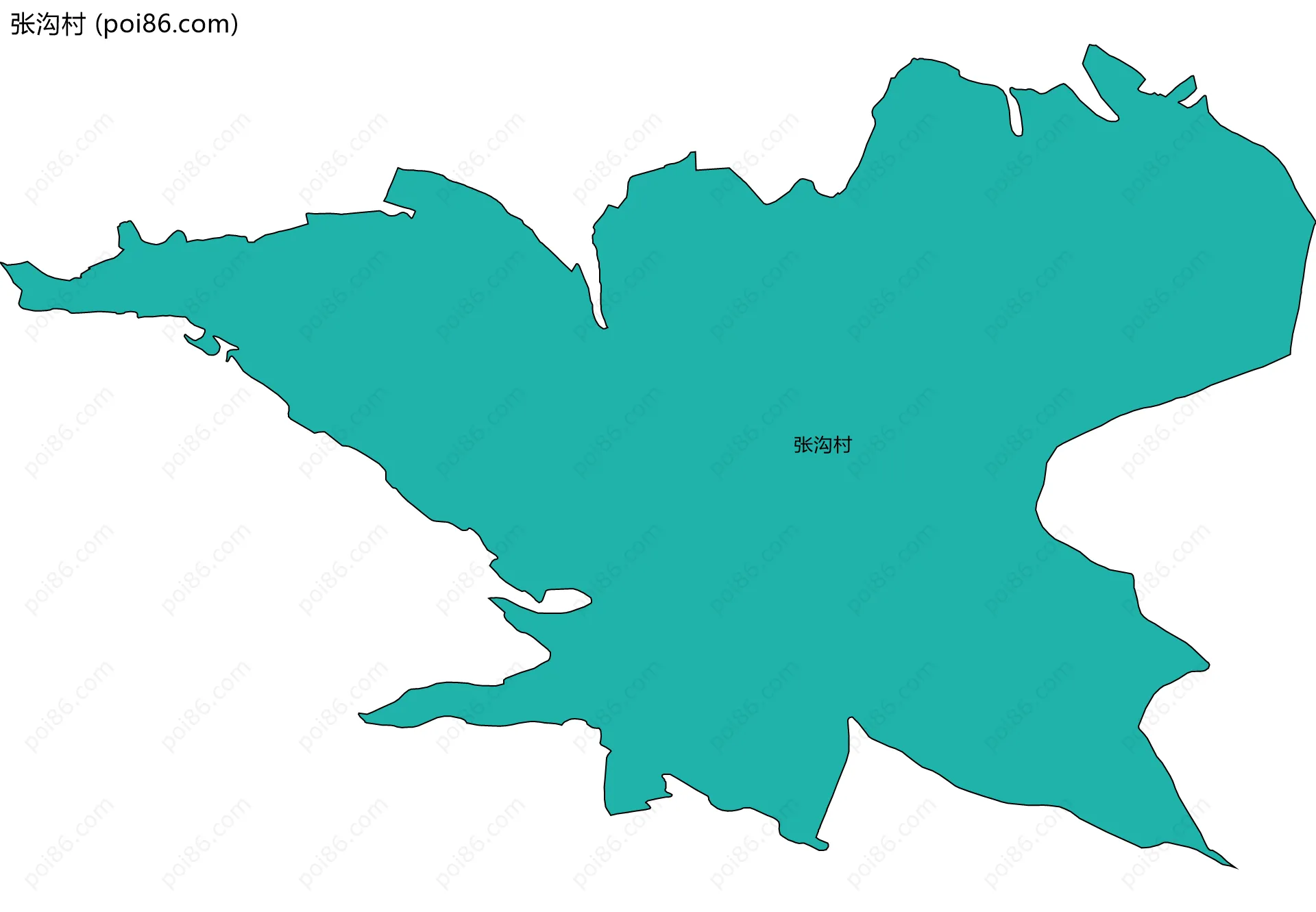 张沟村边界地图