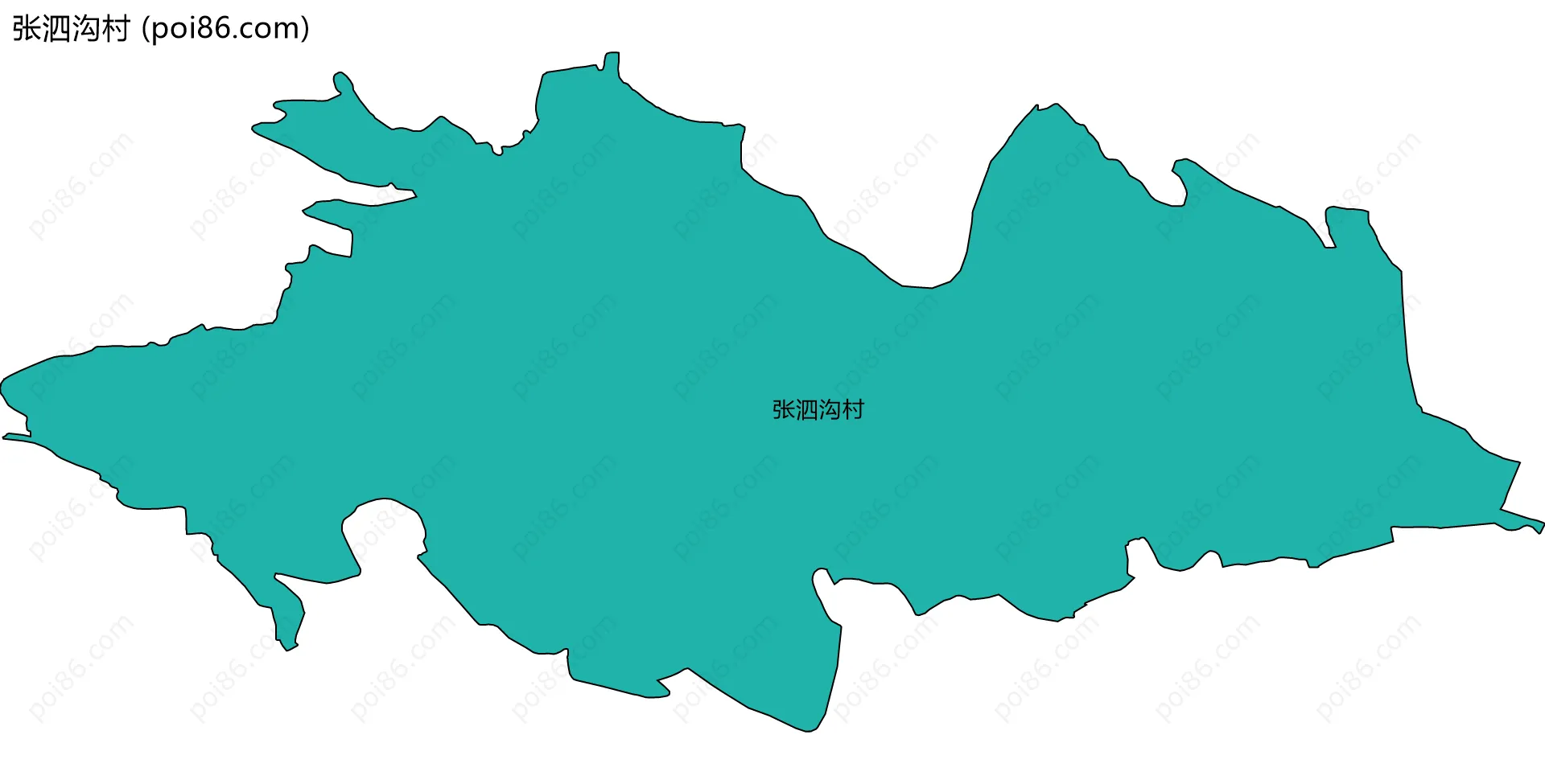 张泗沟村边界地图