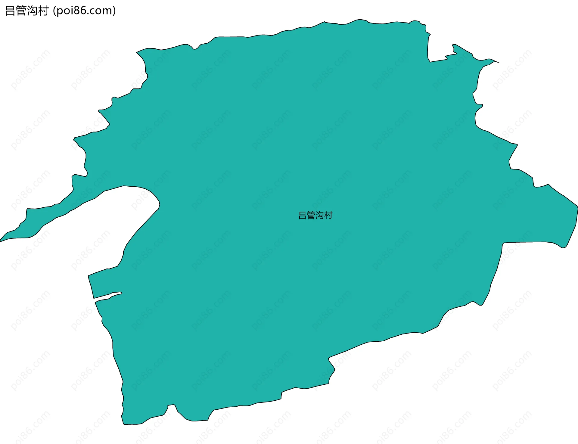 吕管沟村边界地图