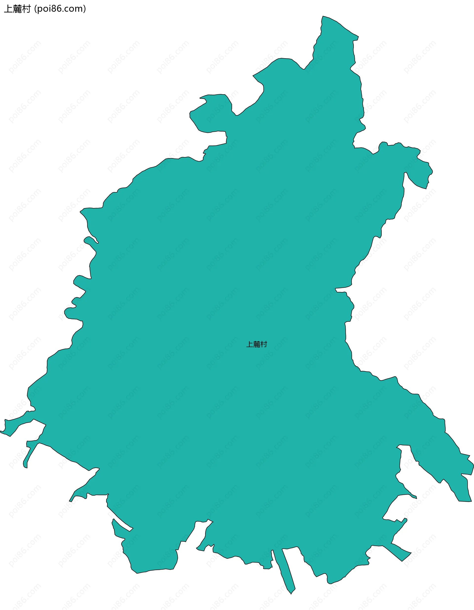 上麓村边界地图