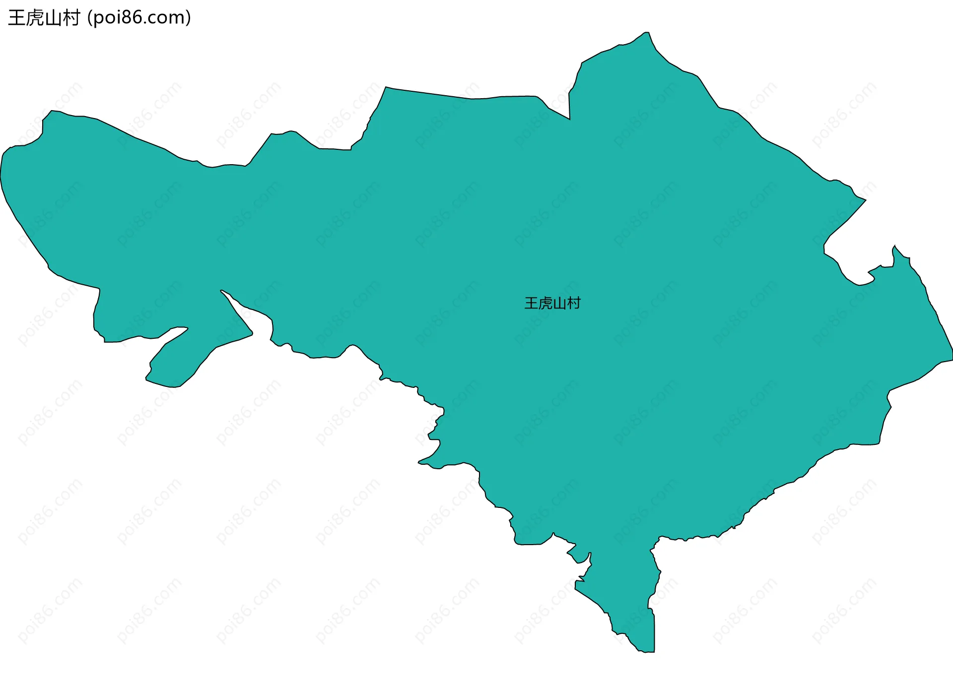 王虎山村边界地图