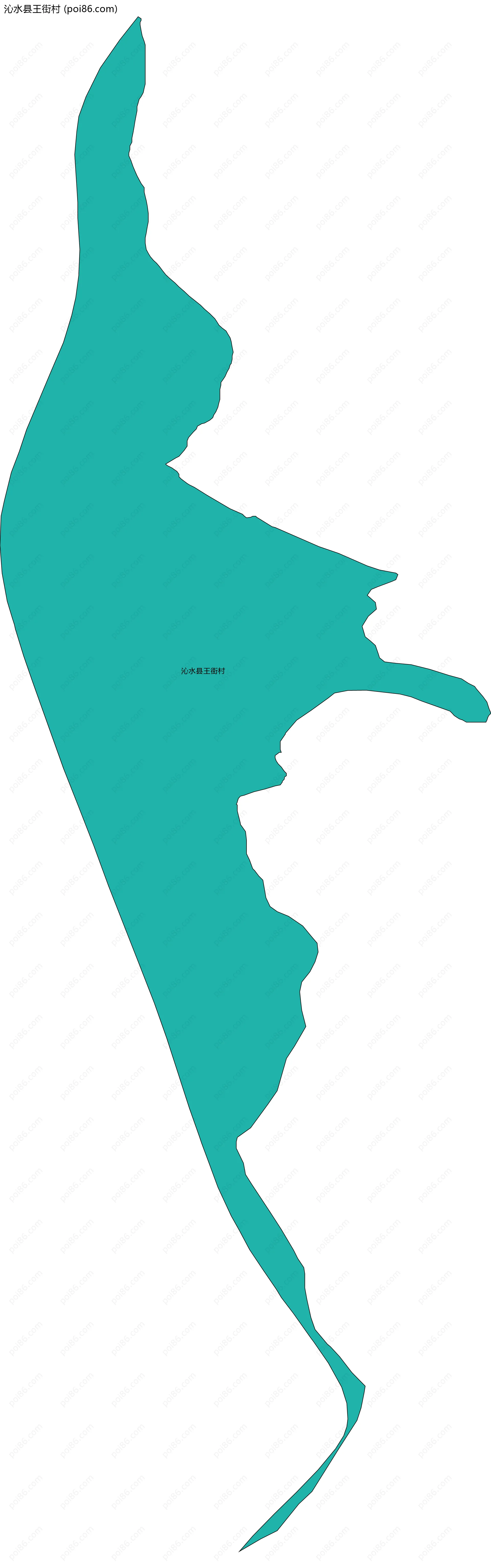 沁水县王街村边界地图