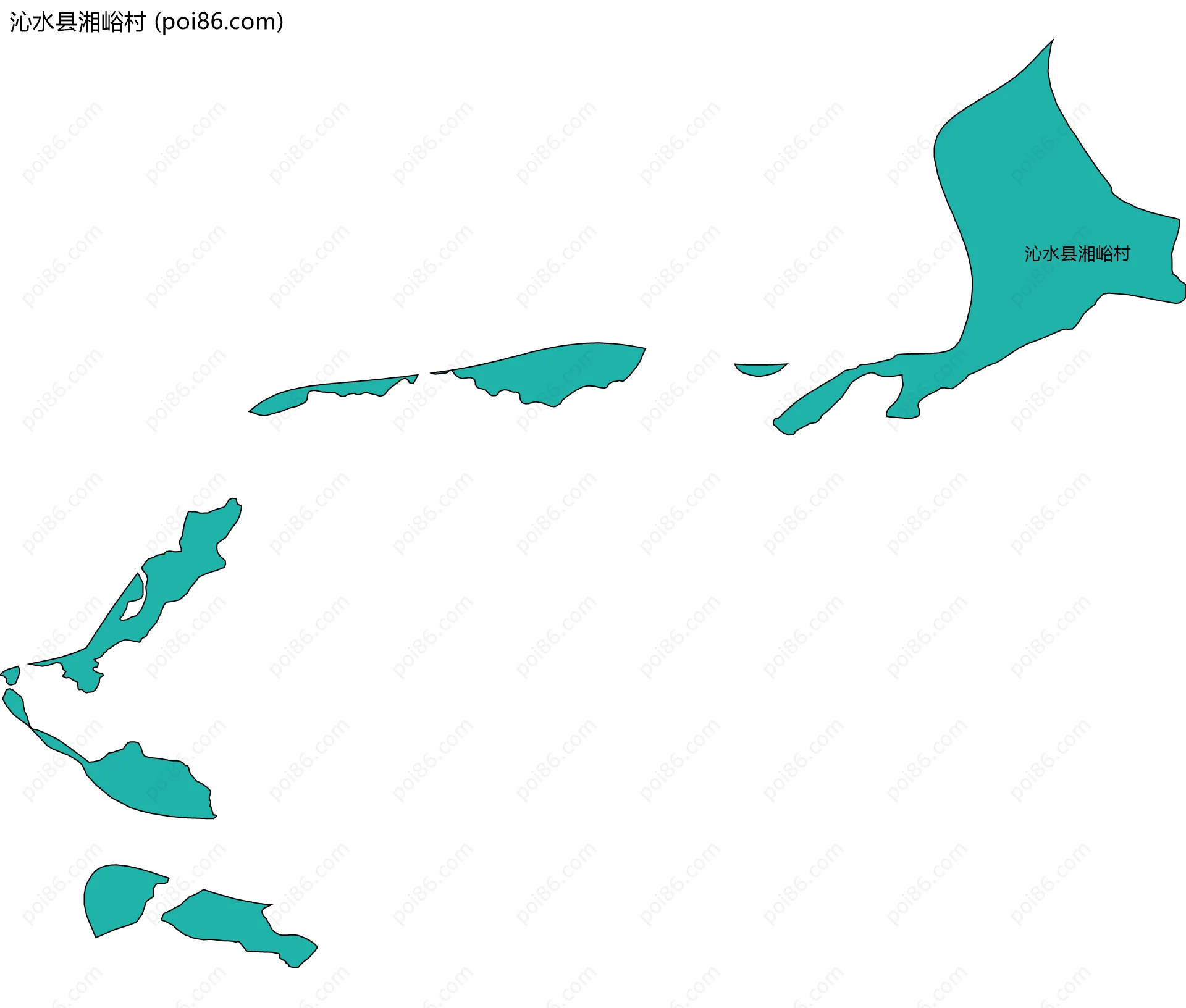 沁水县湘峪村边界地图