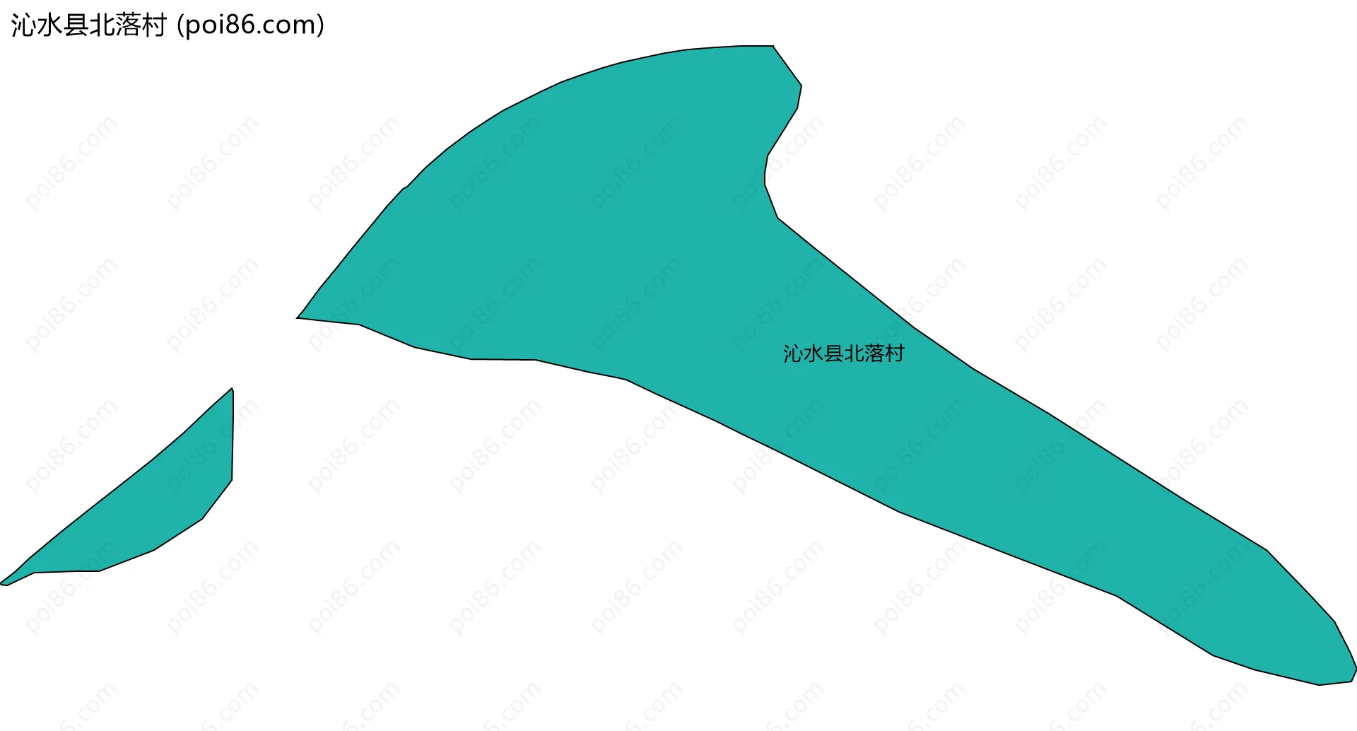 沁水县北落村边界地图