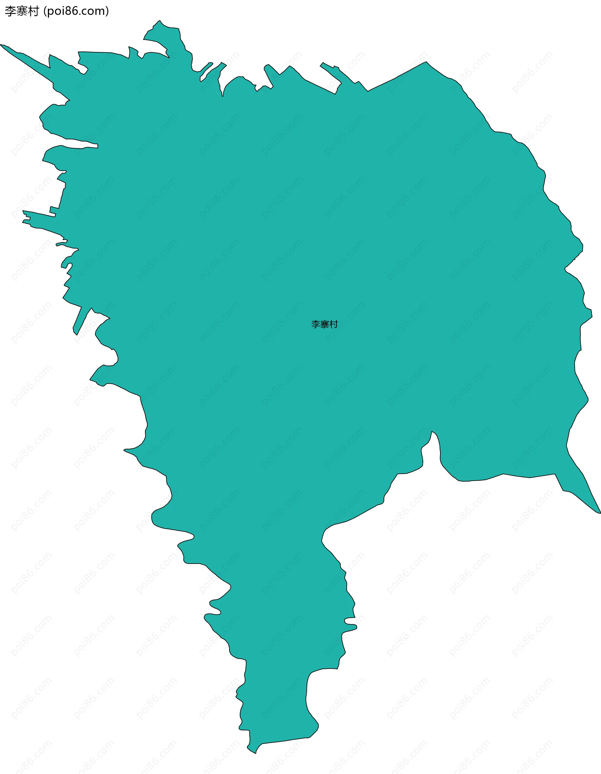 李寨村边界地图