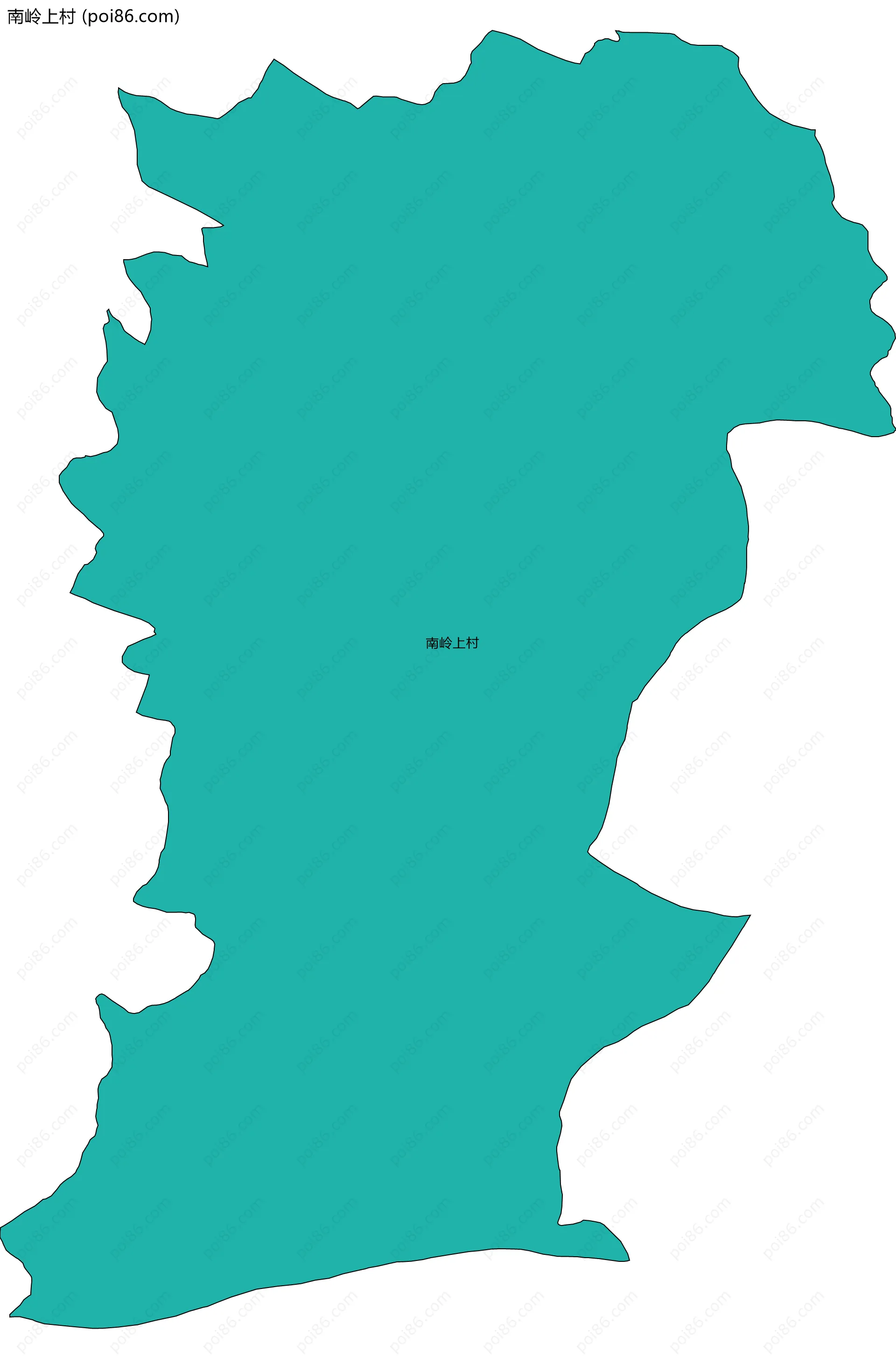 南岭上村边界地图