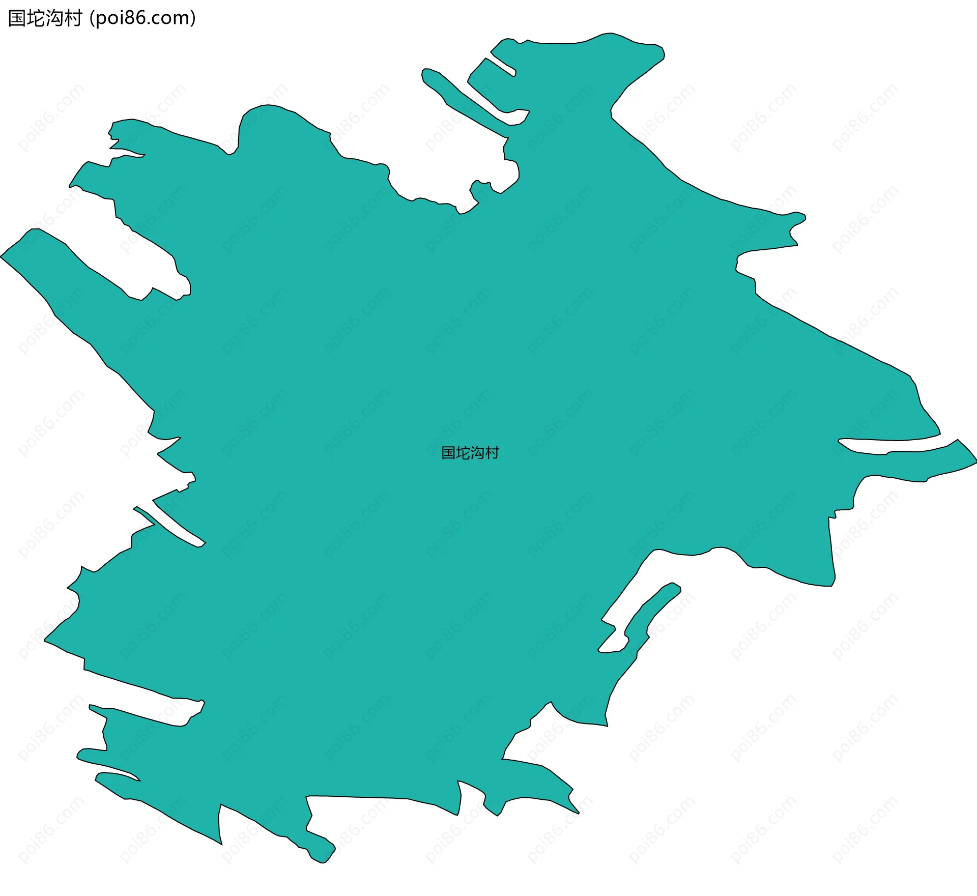 国坨沟村边界地图