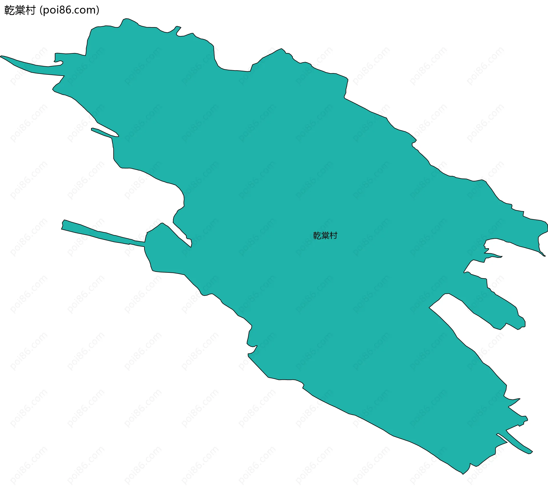 乾棠村边界地图