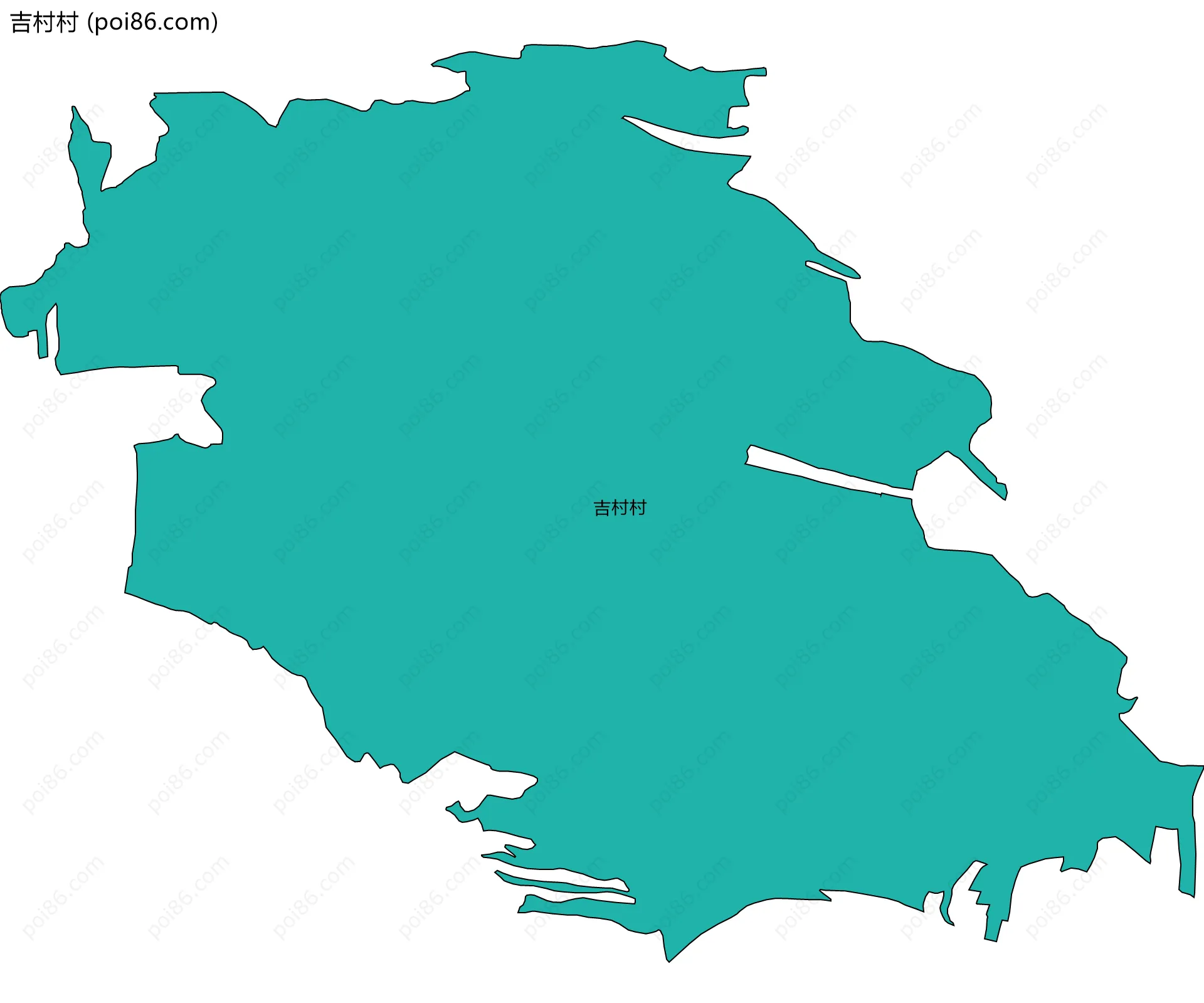 吉村村边界地图