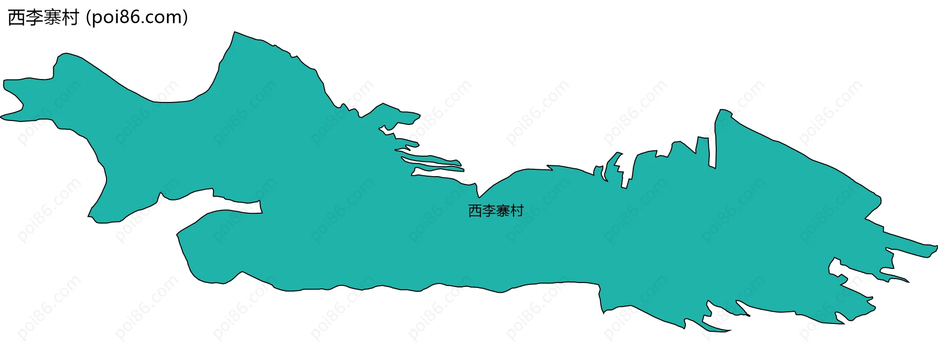 西李寨村边界地图