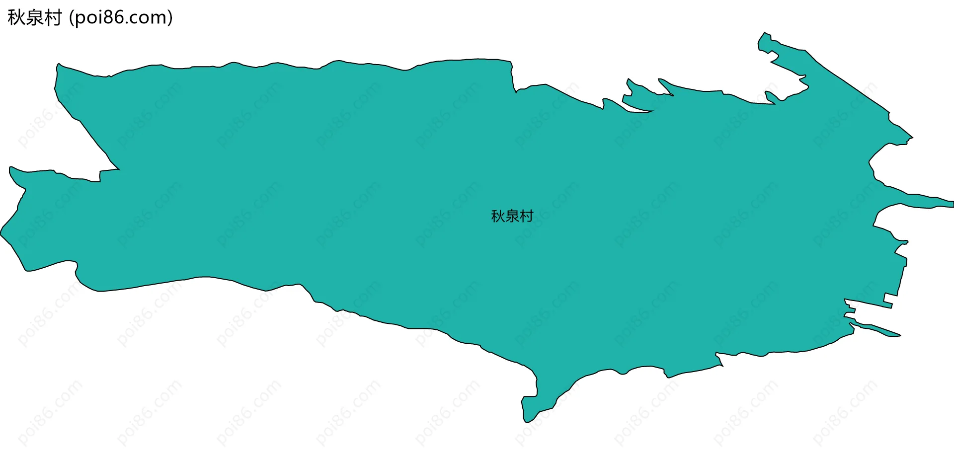 秋泉村边界地图