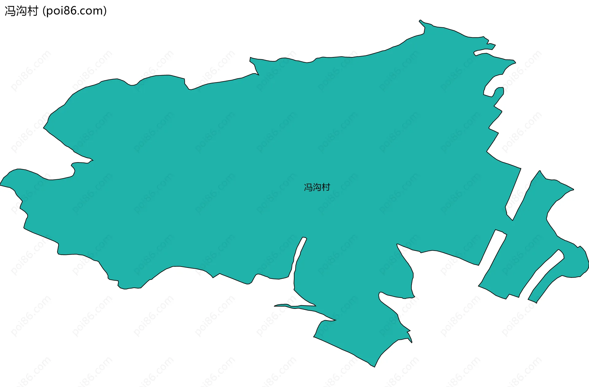 冯沟村边界地图