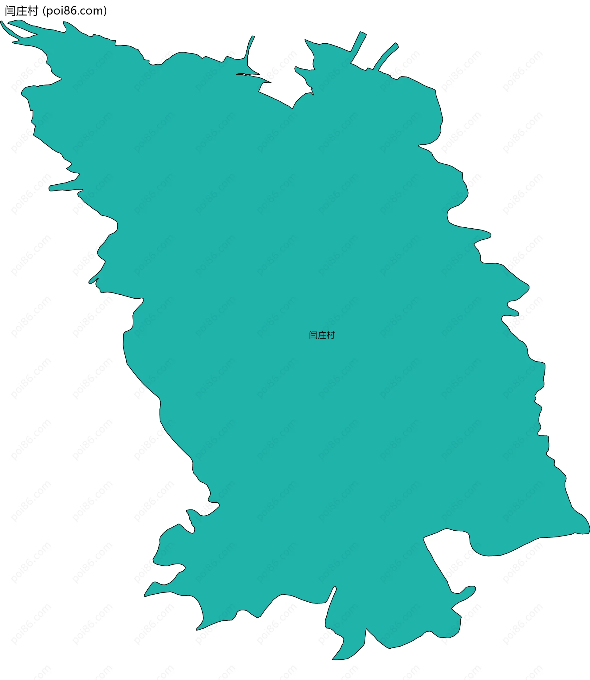 闫庄村边界地图