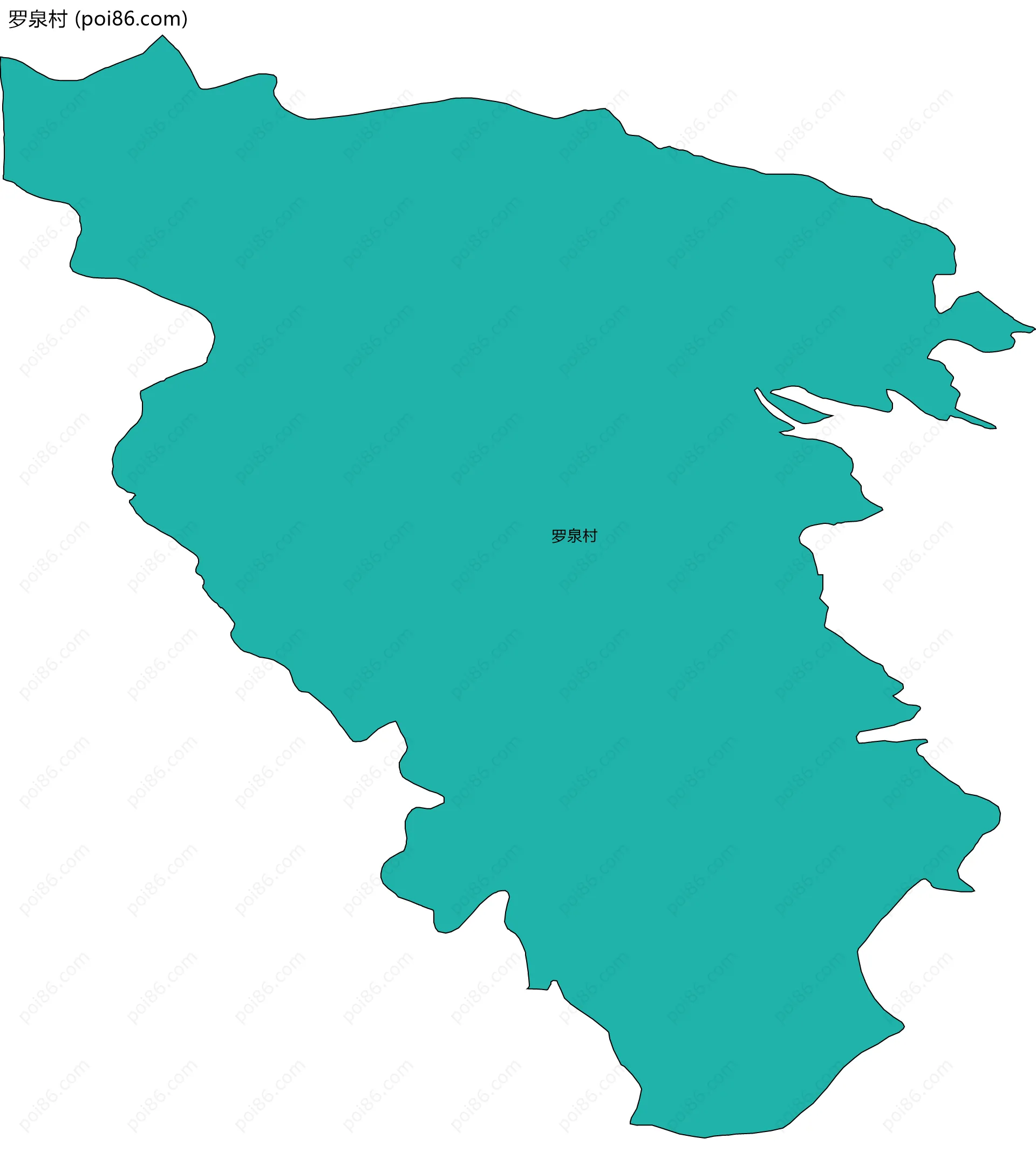 罗泉村边界地图