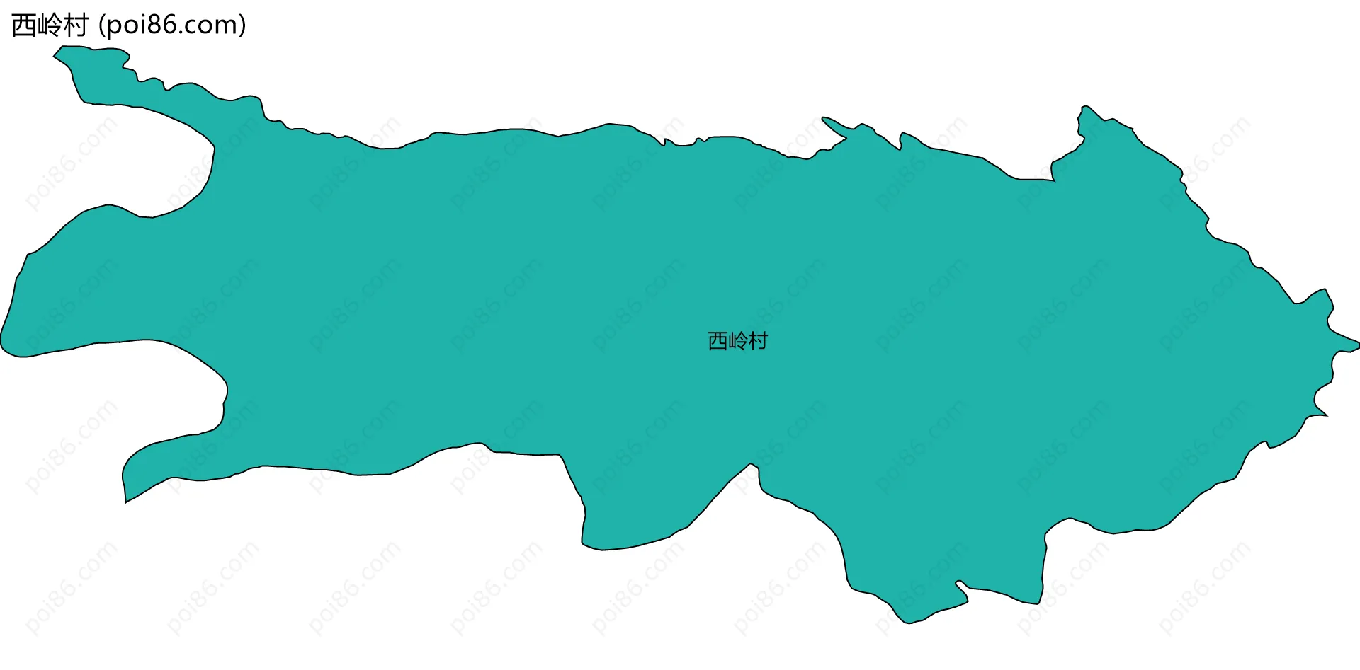 西岭村边界地图