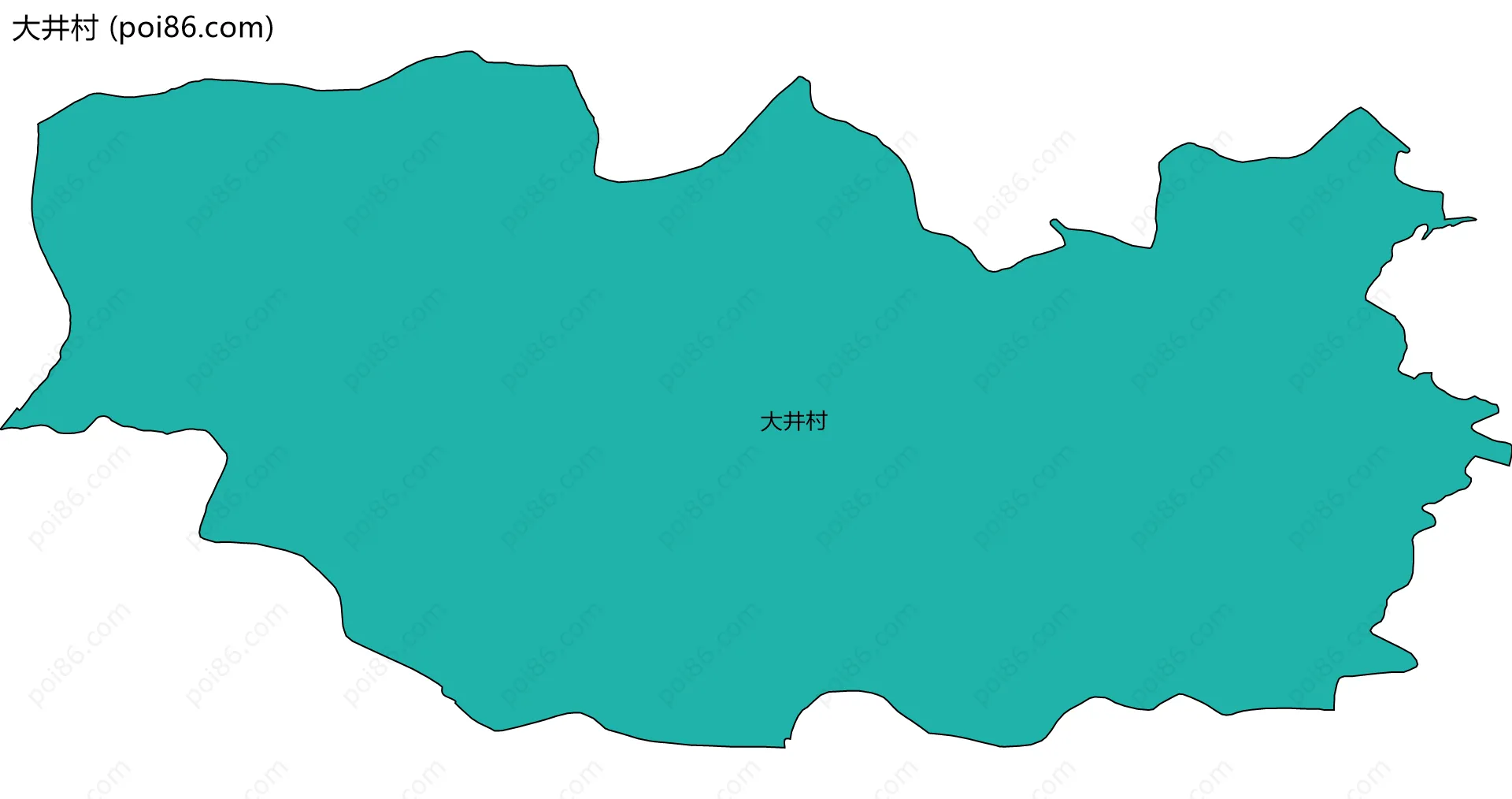 大井村边界地图