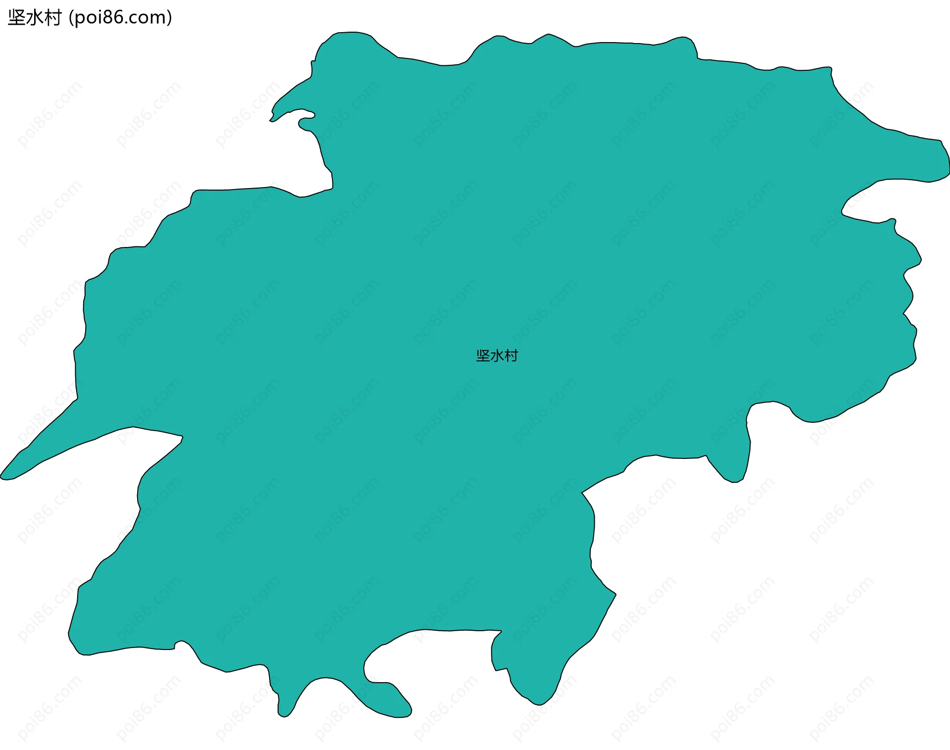坚水村边界地图