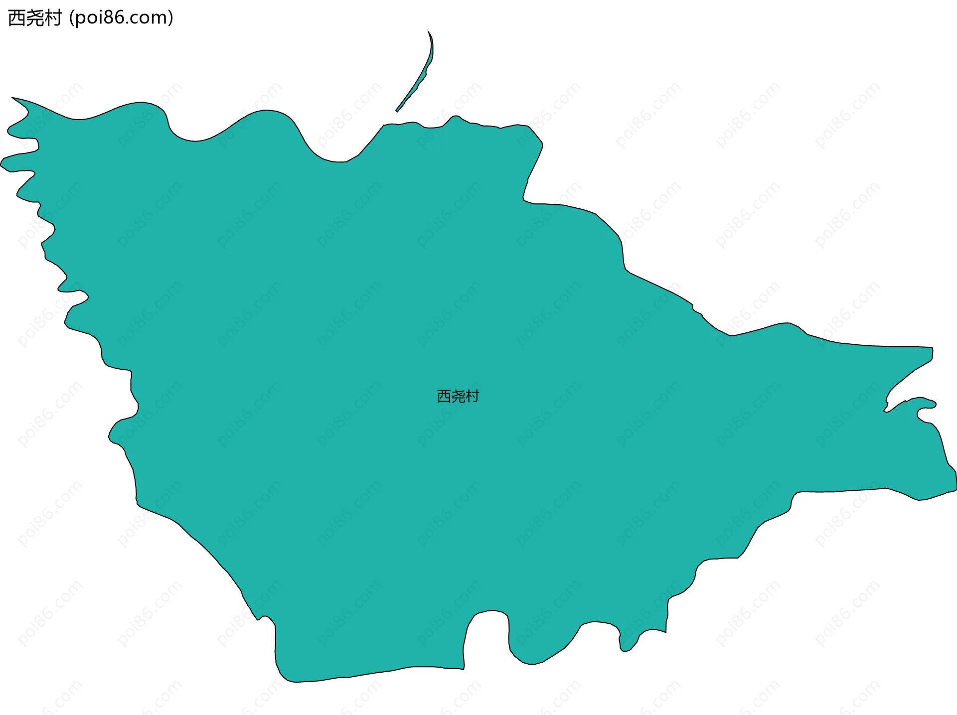 西尧村边界地图