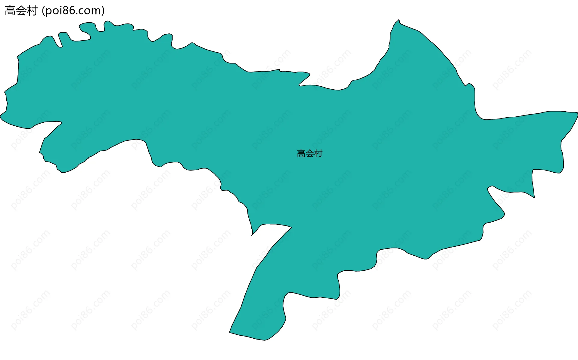 高会村边界地图
