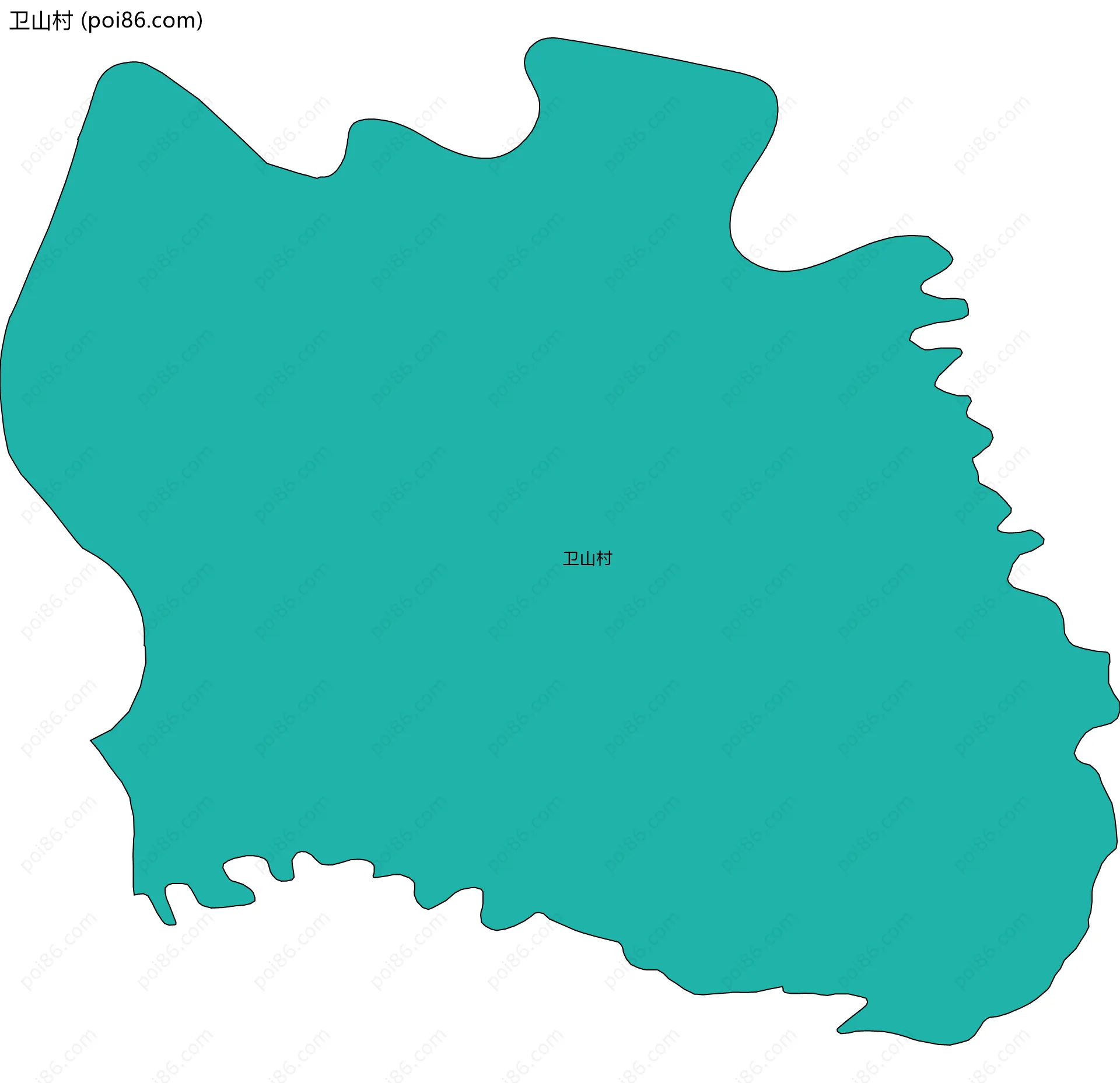 卫山村边界地图