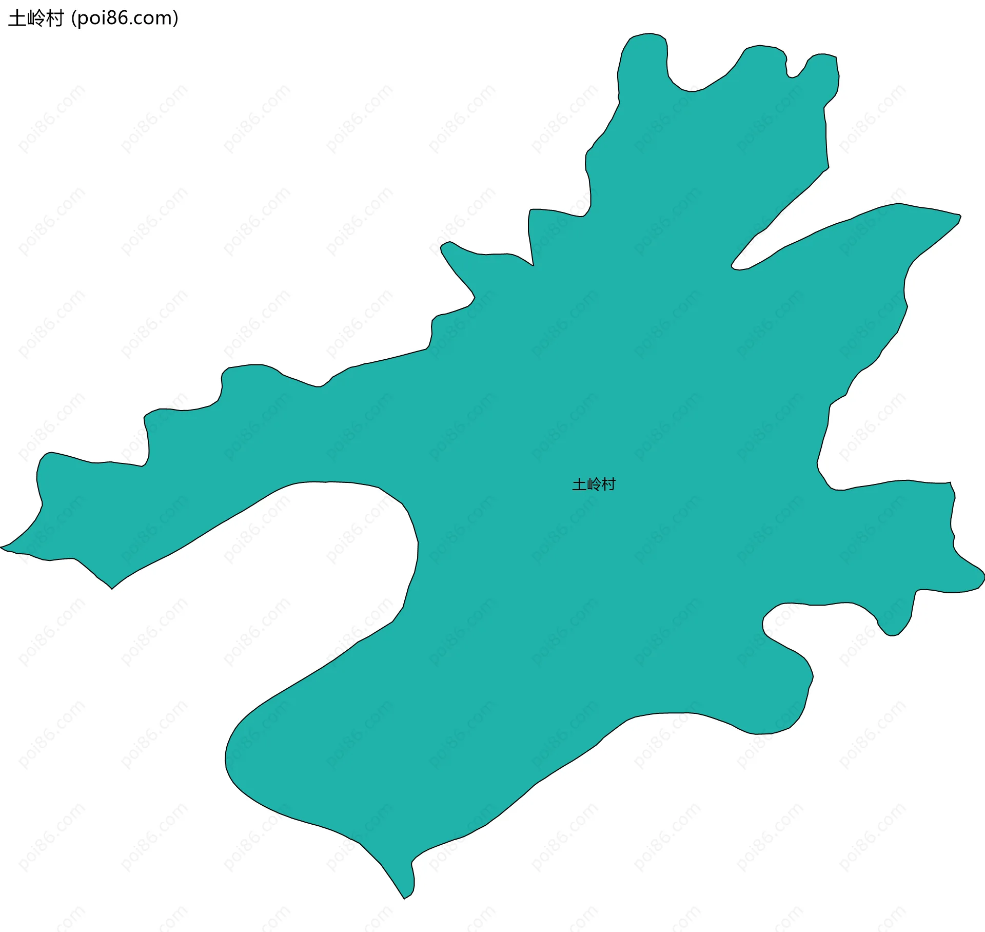 土岭村边界地图